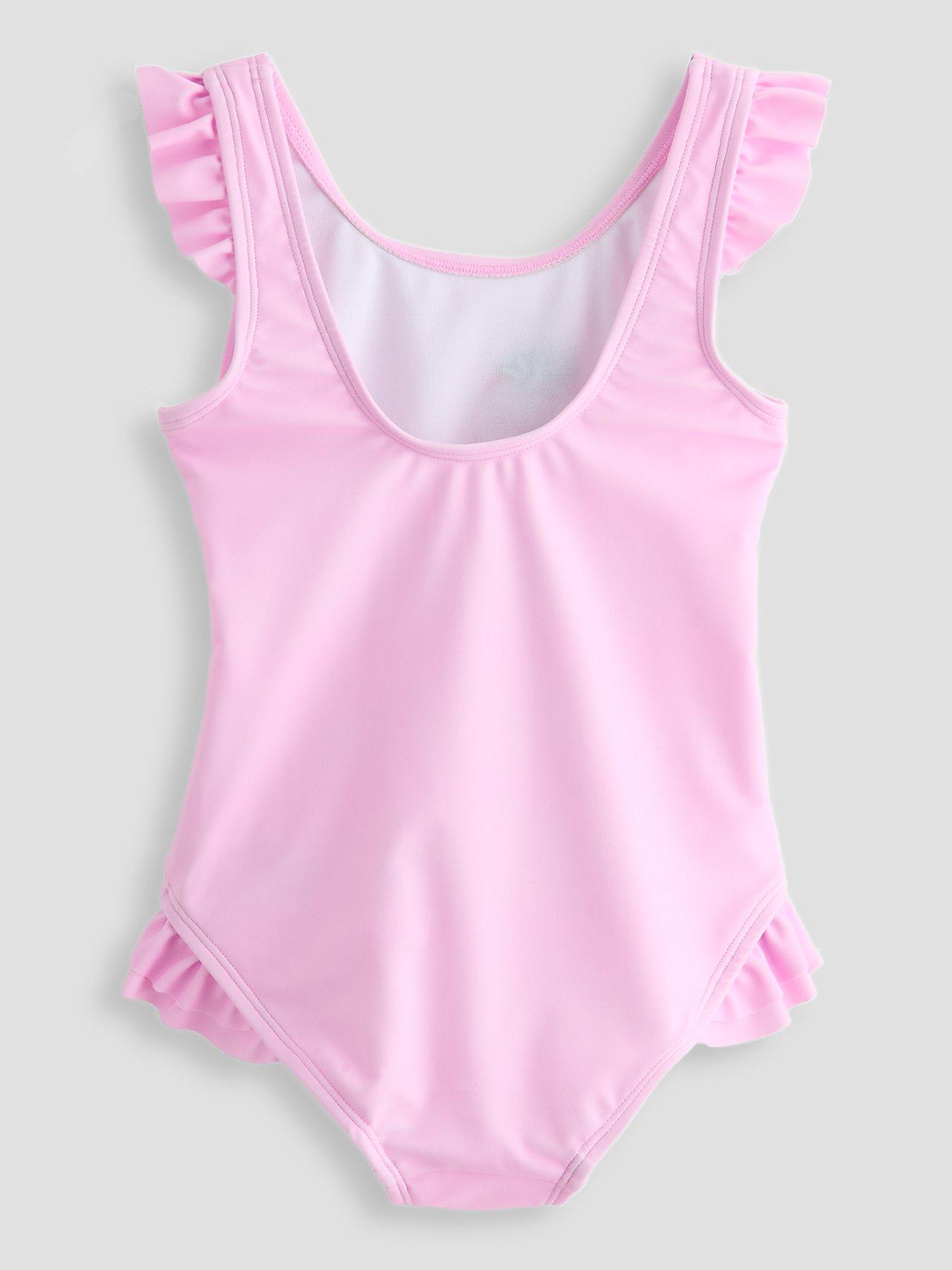 Image 2 of 5 of The Very Collection Toddler Girl Berry Cute Frill Swim Costume (9 months - 7 years) - Pink