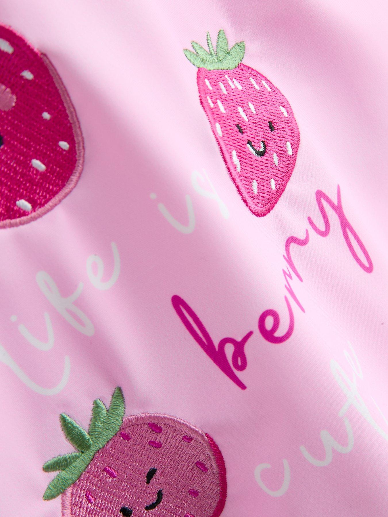 Image 5 of 5 of The Very Collection Toddler Girl Berry Cute Frill Swim Costume (9 months - 7 years) - Pink