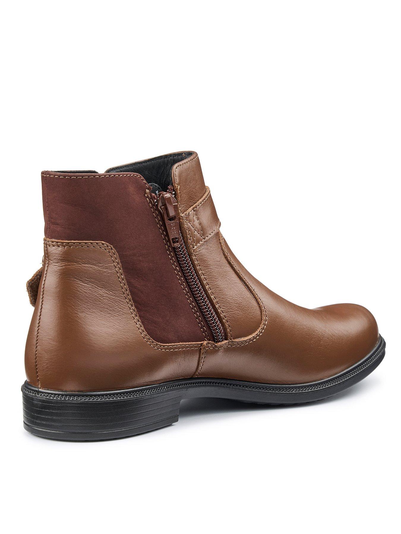 Image 3 of 4 of Hotter Kingston Wide Fit Leather Ankle Boot - Tan