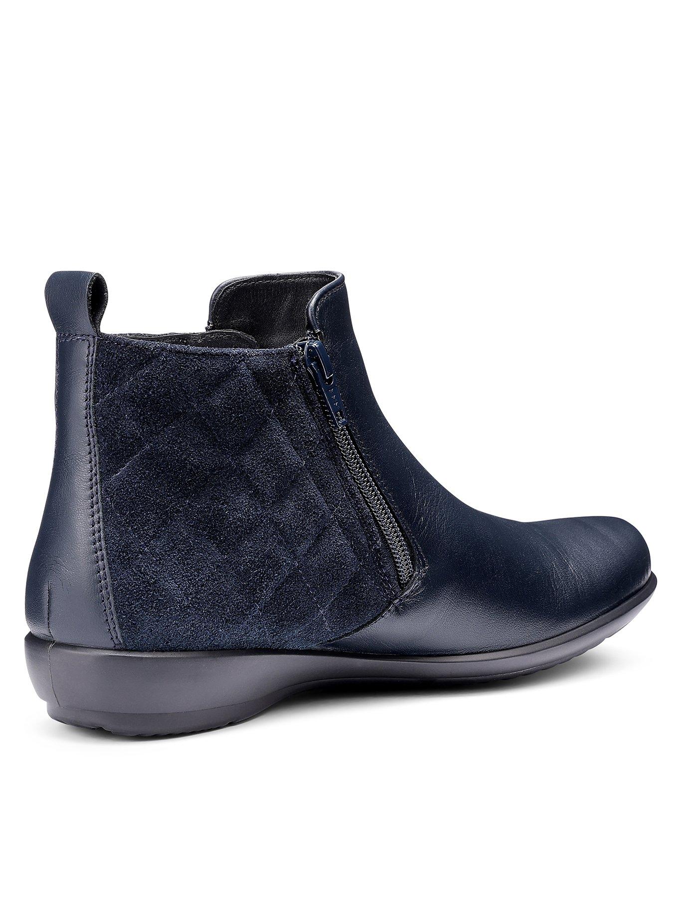 Image 3 of 4 of Hotter Winchester Leather Zip Ankle Boot - Navy