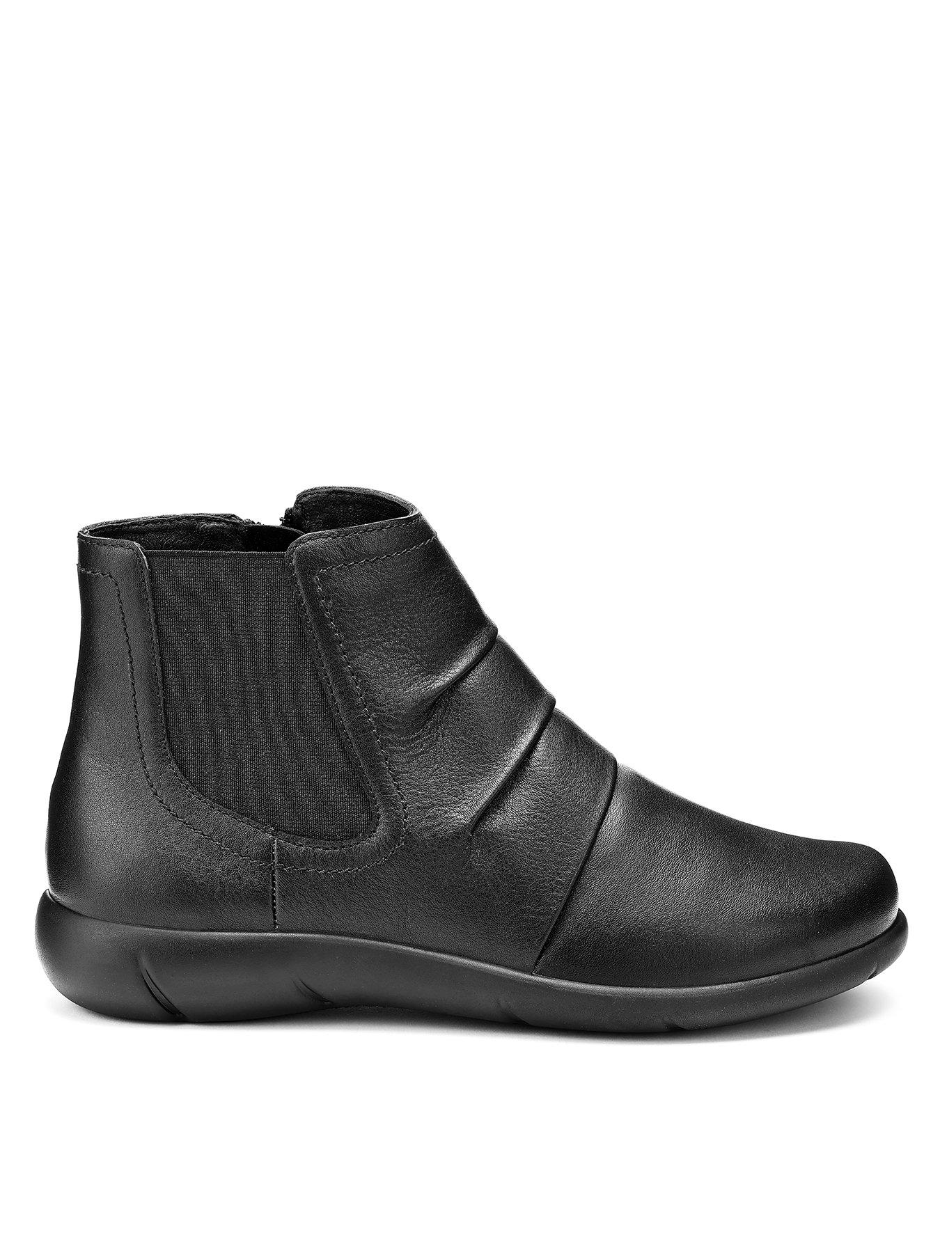 Hotter Astley Wide Fit Leather Boot - Black