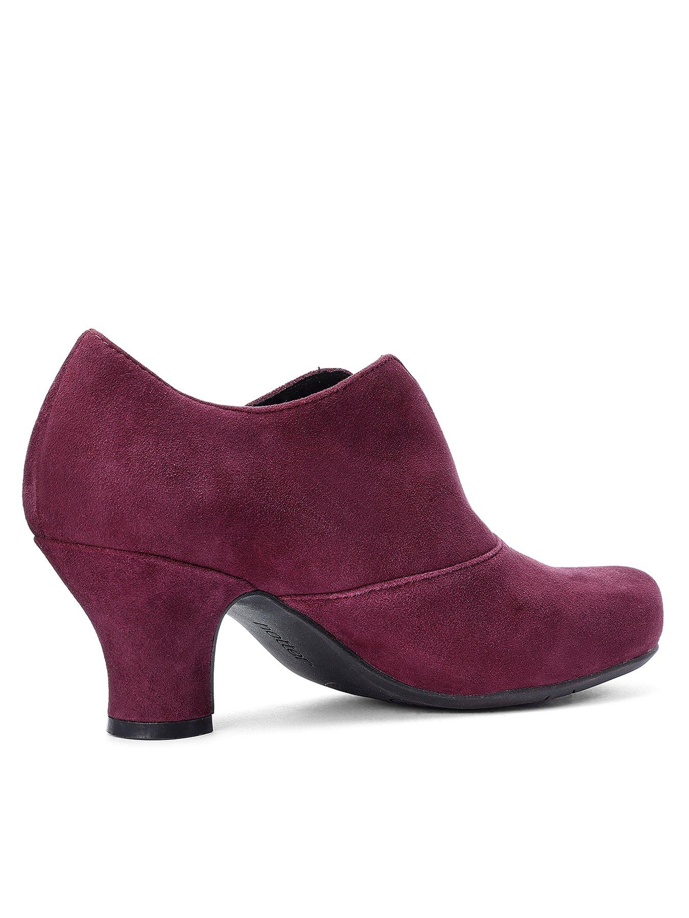 Image 3 of 4 of Hotter Waltz Suede Boot - Maroon