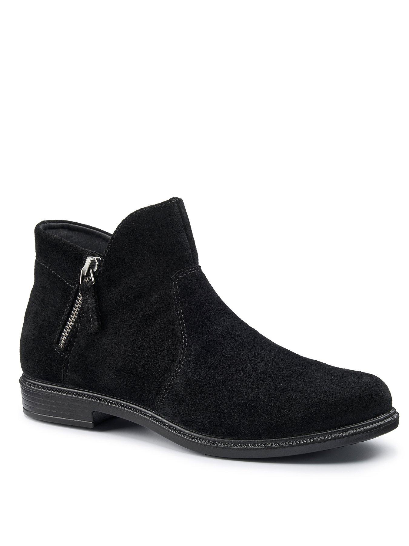 Image 2 of 5 of Hotter Ludlow Wide Fit Suede Ankle Boot - Black