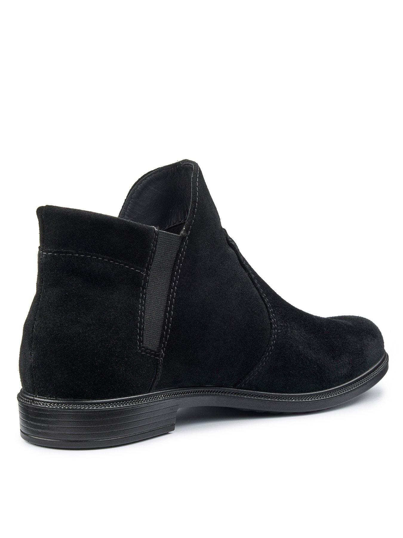Image 3 of 5 of Hotter Ludlow Wide Fit Suede Ankle Boot - Black