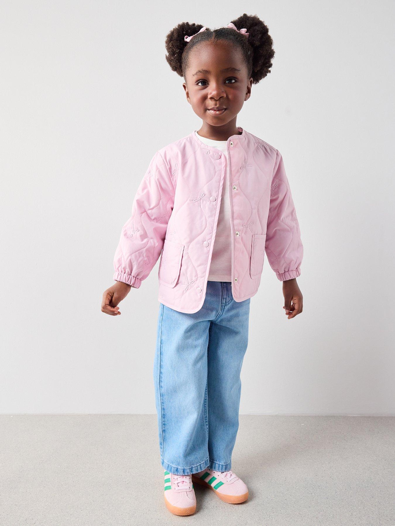 Image 3 of 5 of The Very Collection Girls Quilted Embroidered Jacket