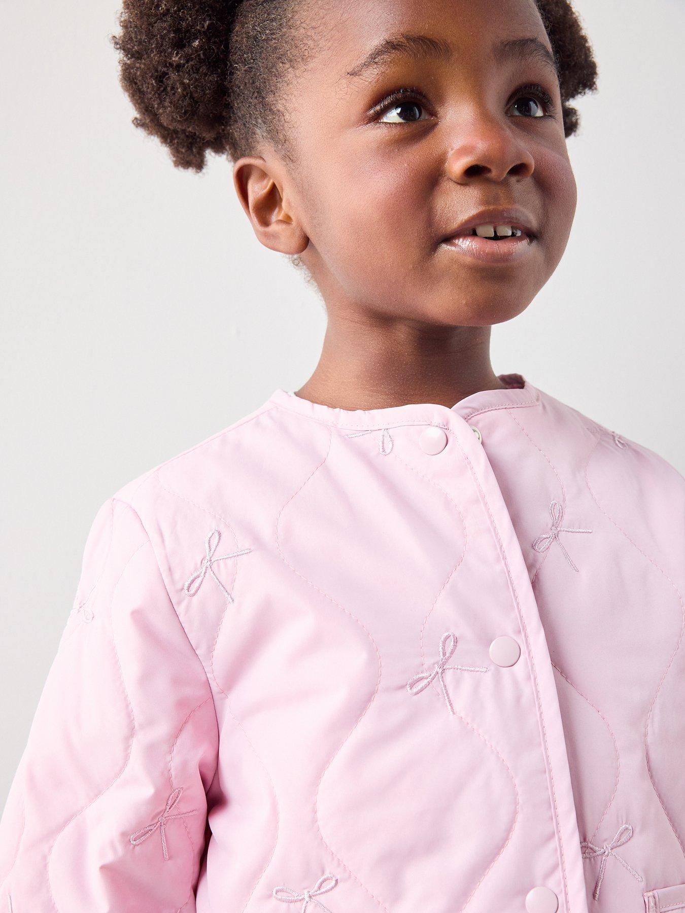 Image 4 of 5 of The Very Collection Girls Quilted Embroidered Jacket