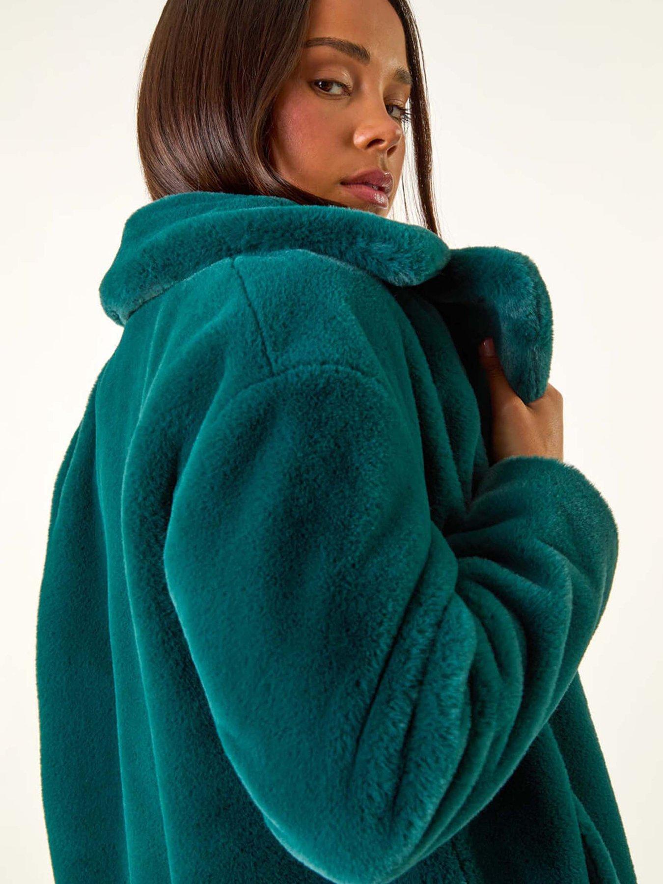 roman-petite-longline-fur-coat-tealoutfit