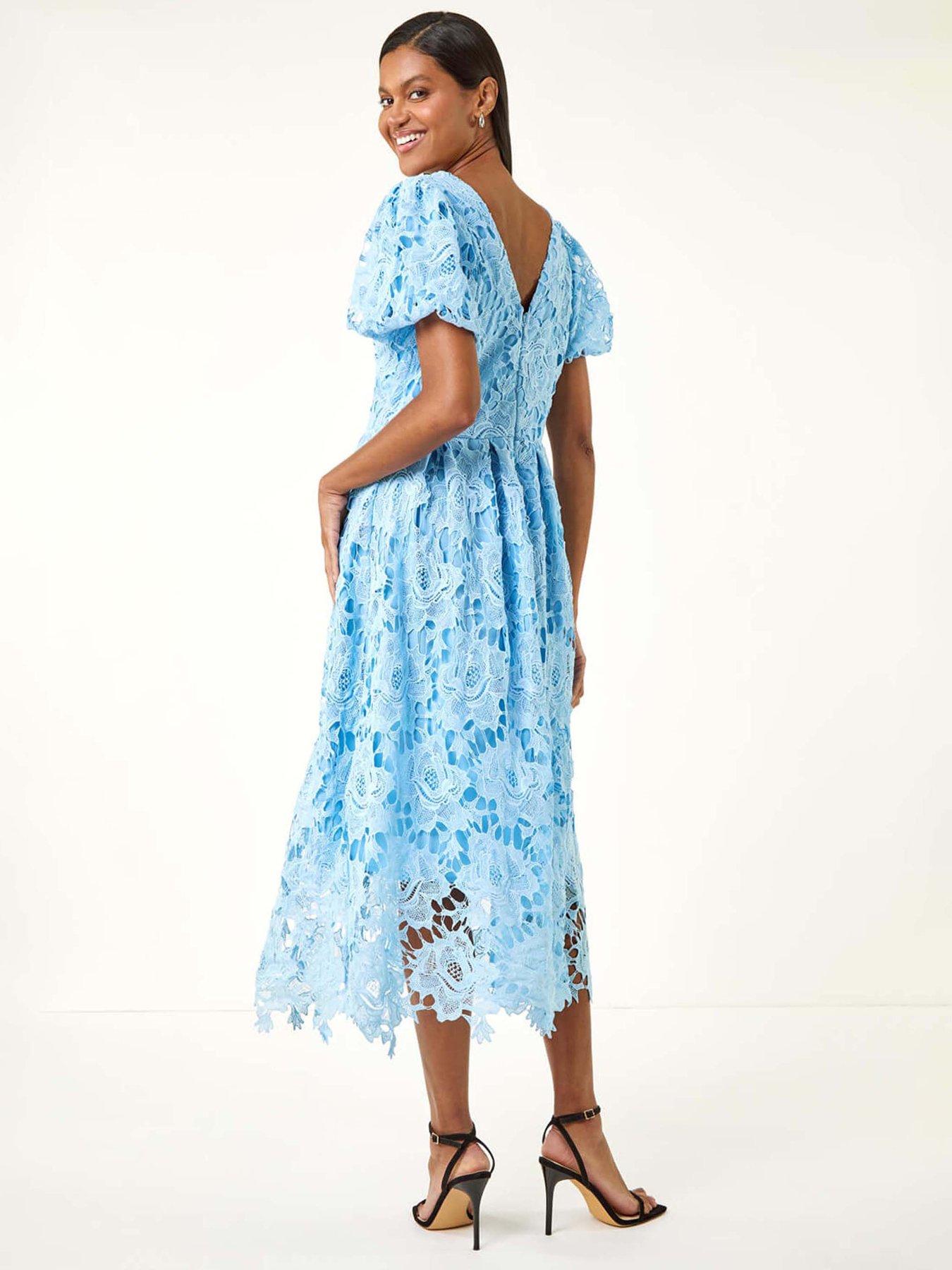 roman-premium-crochet-lace-midi-dress-bluestillFront