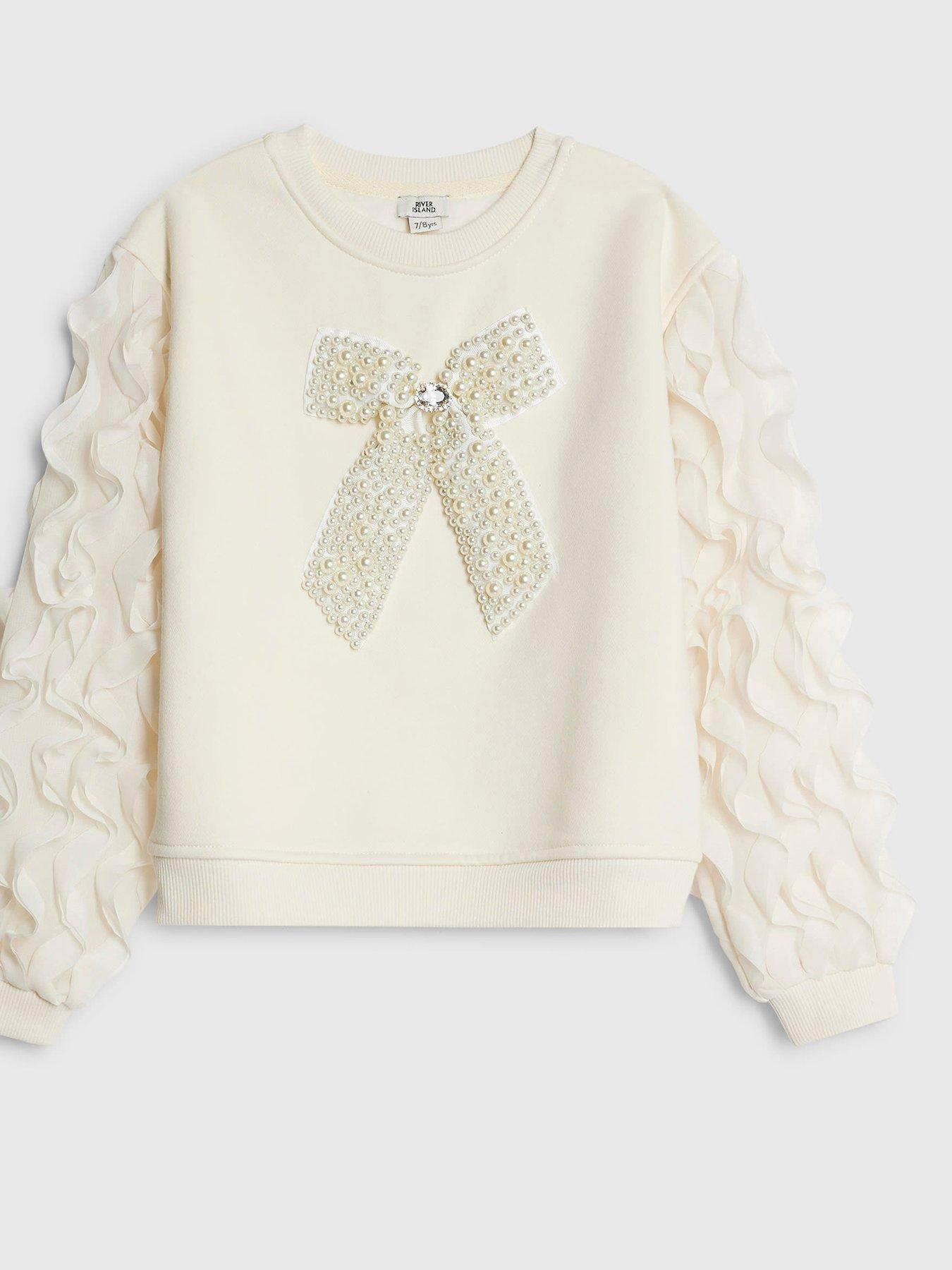 river-island-older-girls-bow-ruffle-sleeve-sweatshirt-cream