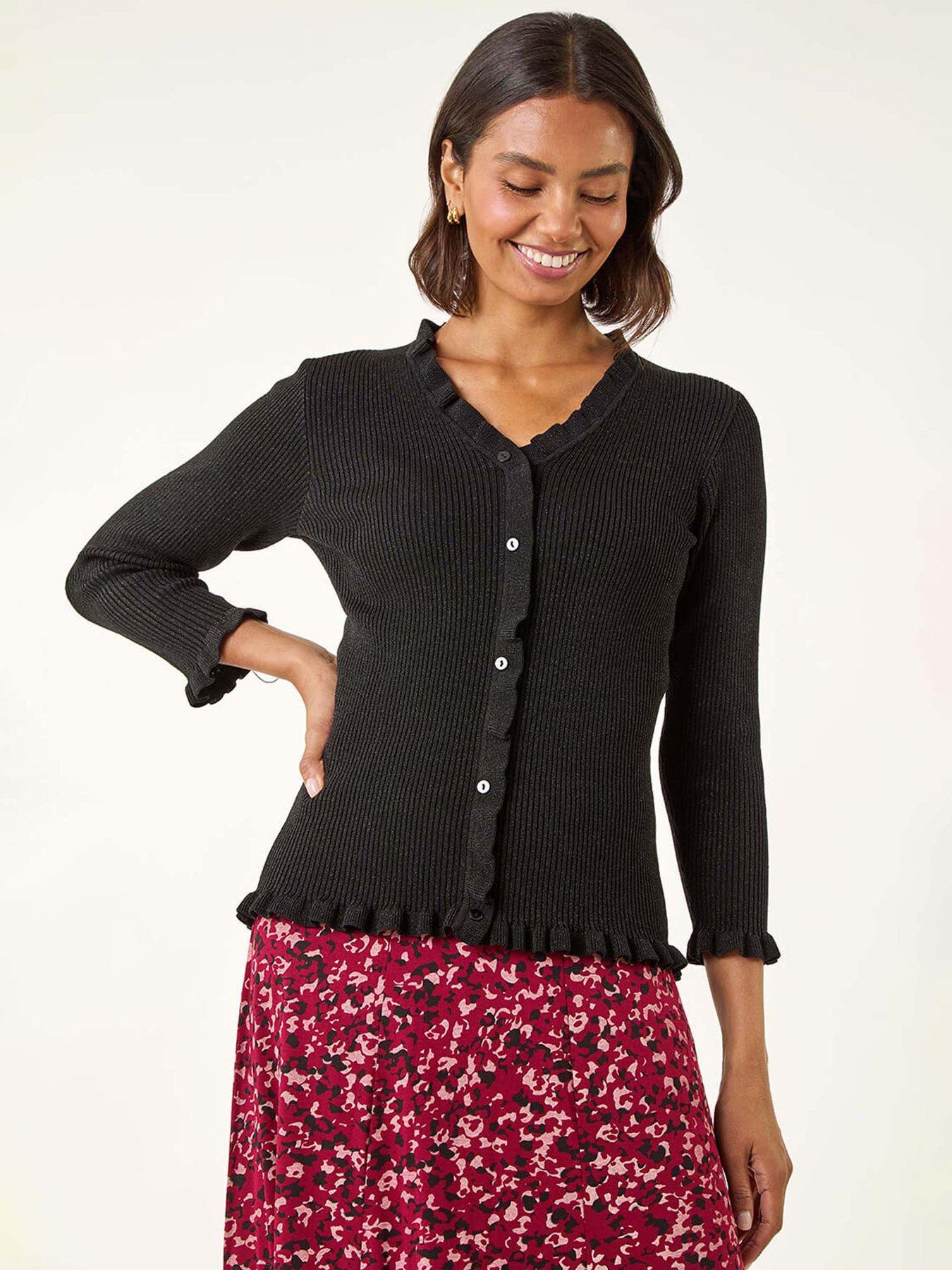 roman-v-neck-ruffle-knit-topnbsp--black