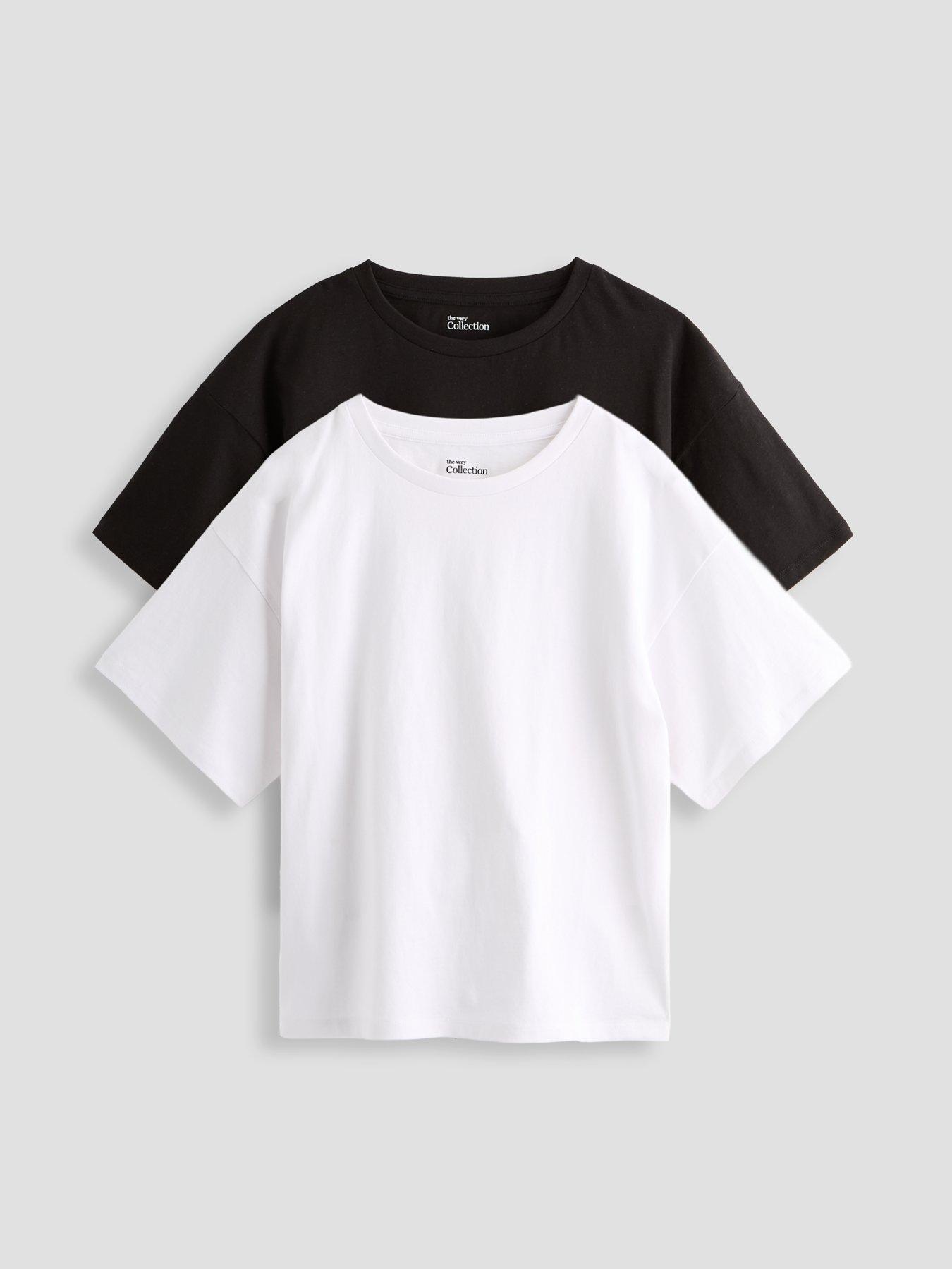 the-very-collection-girls-2-pack-short-sleeve-t-shirts-blackwhitefront