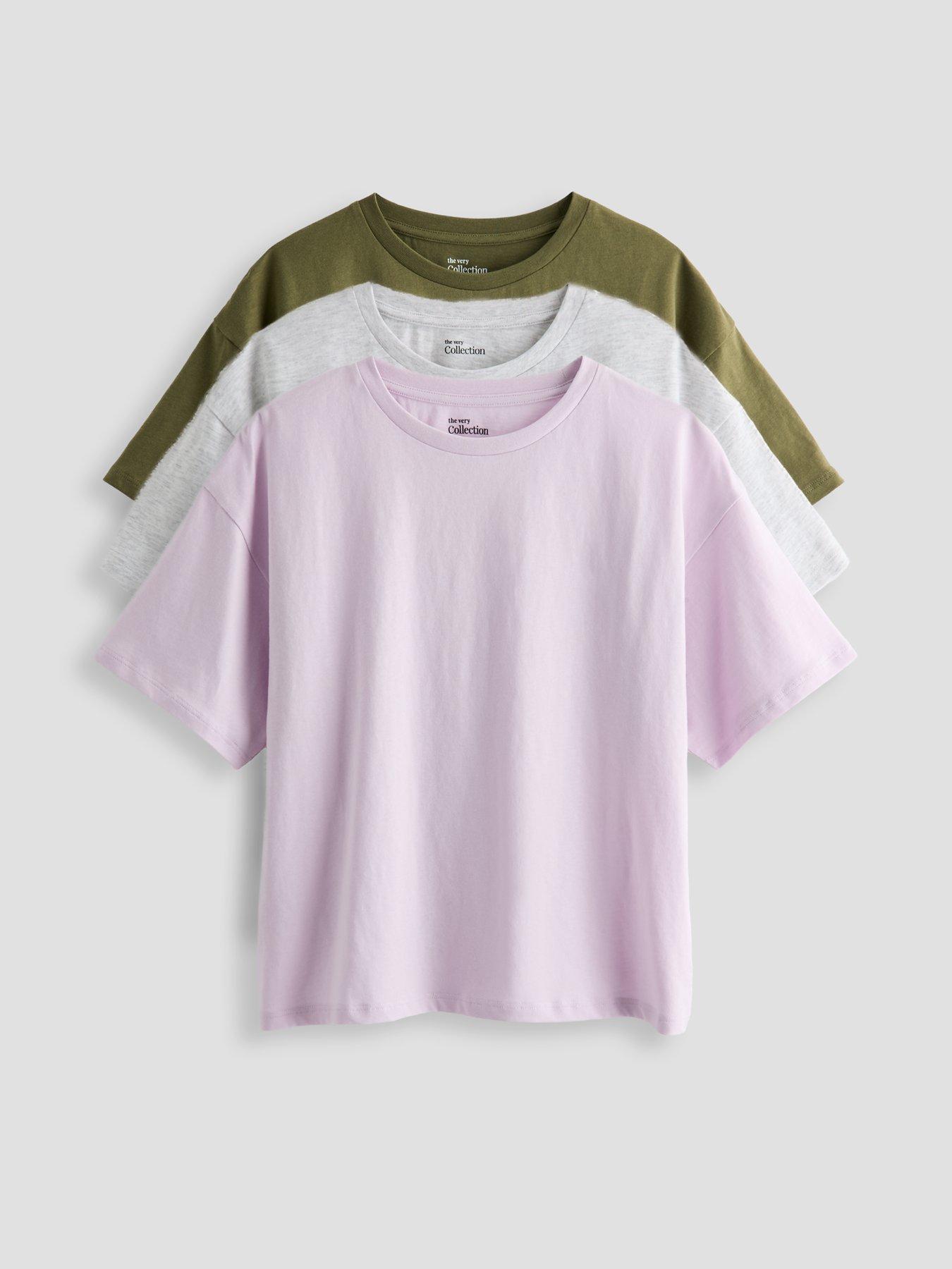 The Very Collection Girls 3 Pack Short Sleeve Tshirts