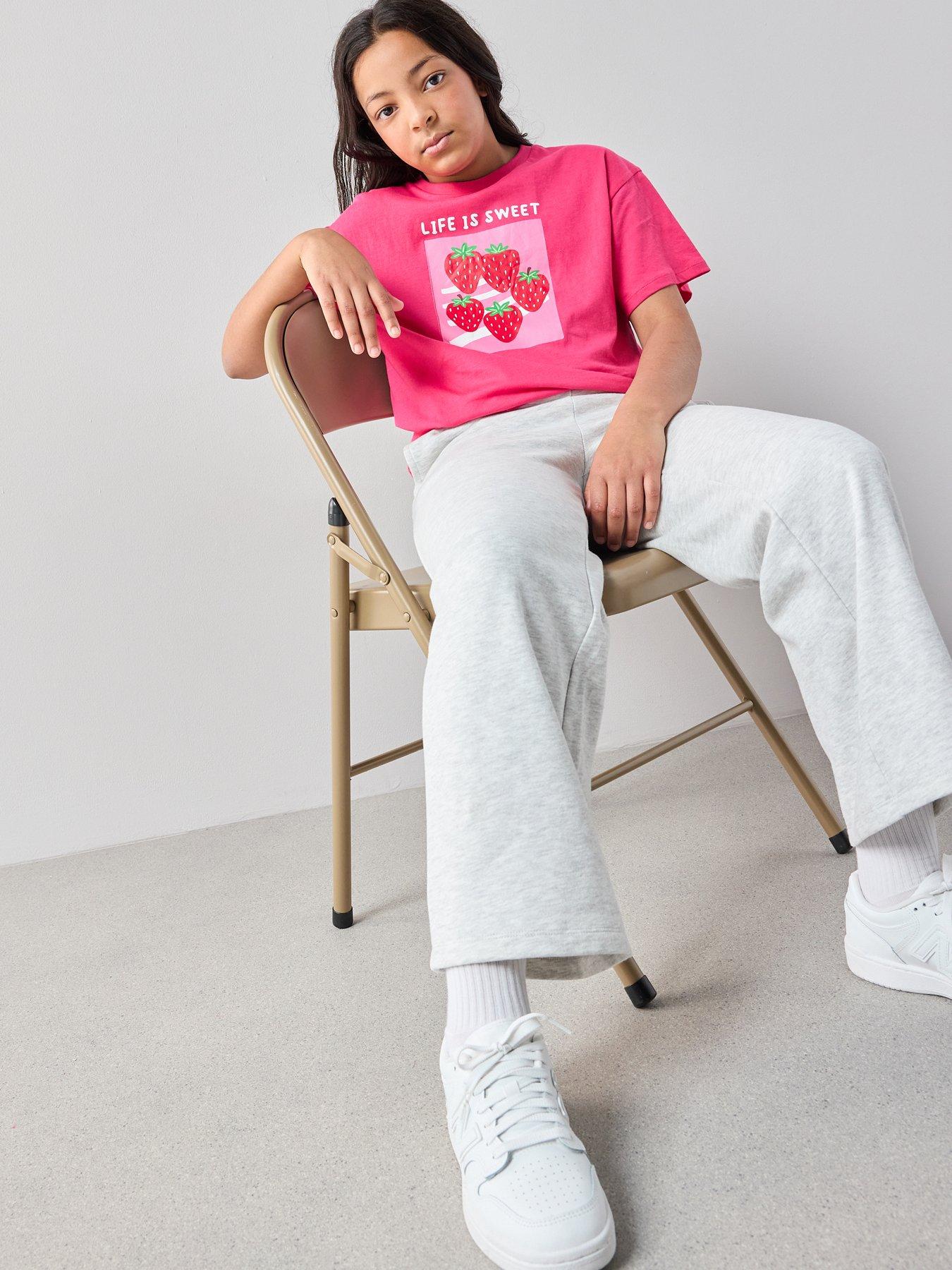 Image 5 of 6 of The Very Collection Girls Fruit Print T-shirt - Red