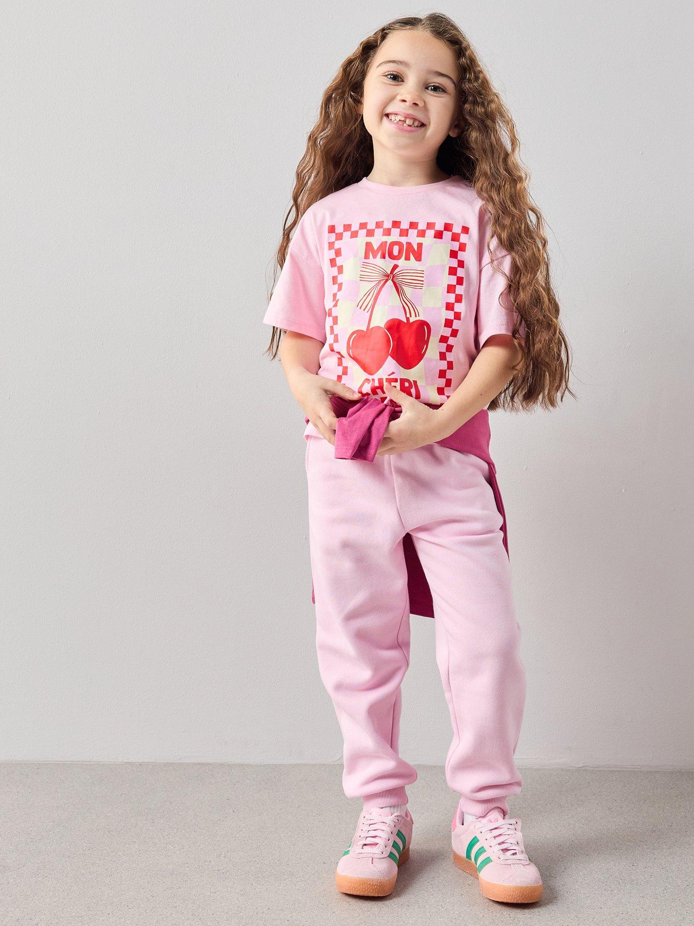 Image 5 of 6 of The Very Collection Girls Single Graphic Tee - Cherry Bow
