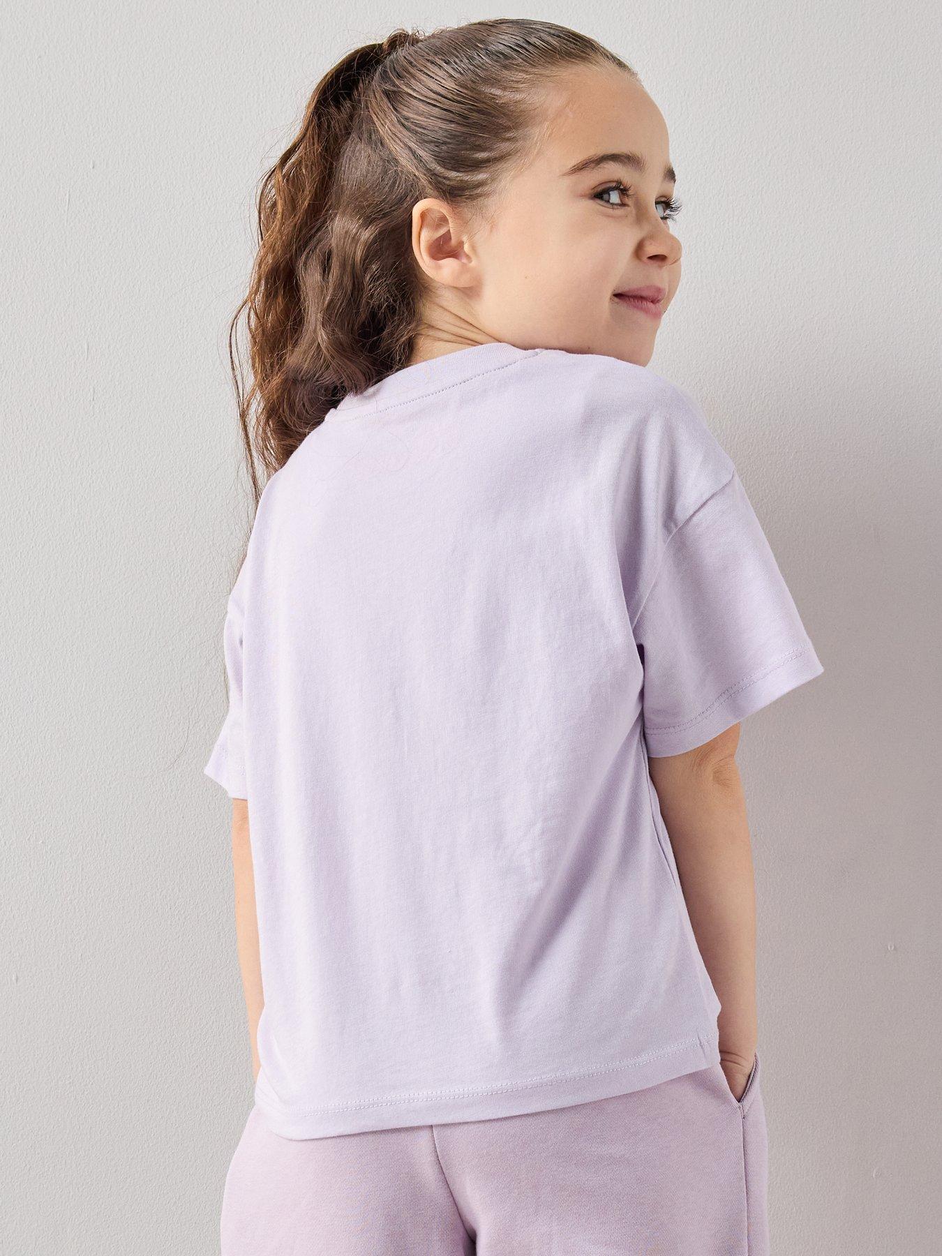 Image 2 of 6 of The Very Collection Girls Slogan Tshirt - Lilac