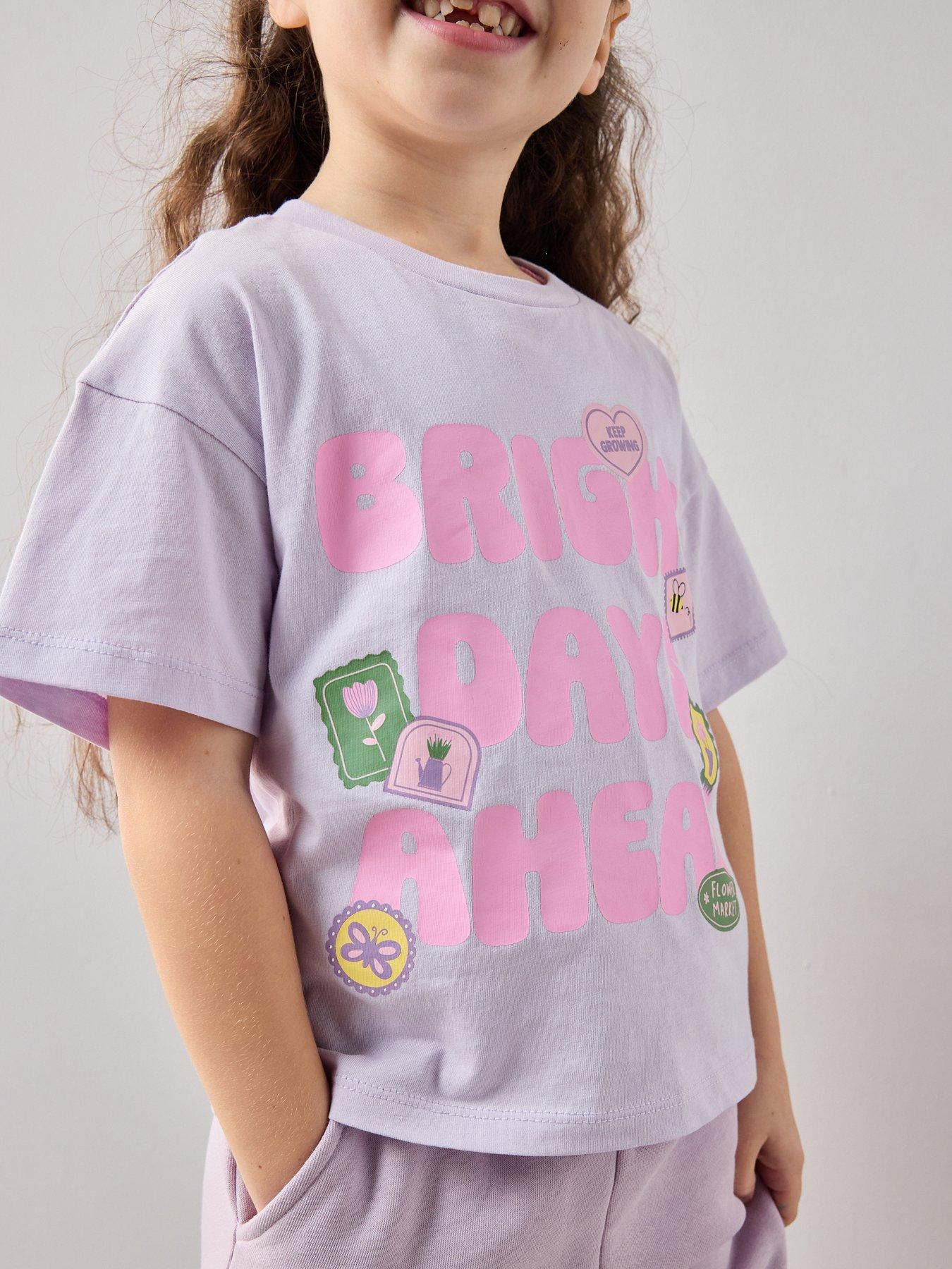 Image 4 of 6 of The Very Collection Girls Slogan Tshirt - Lilac