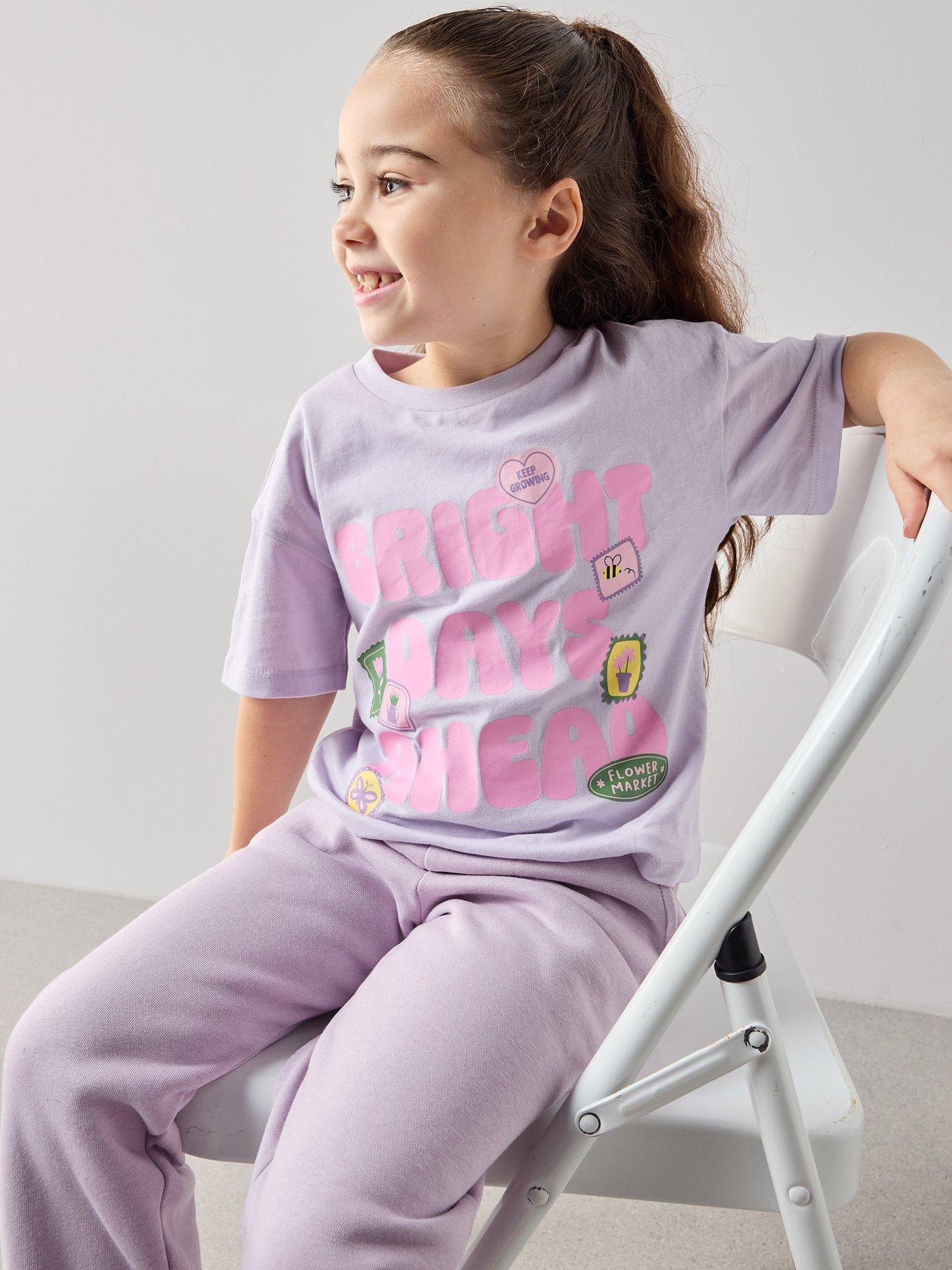 Image 5 of 6 of The Very Collection Girls Slogan Tshirt - Lilac