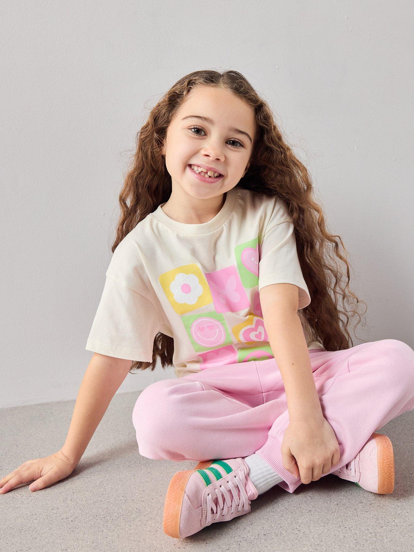 Image 6 of 7 of The Very Collection Girls Postcard Printed T-shirt - White