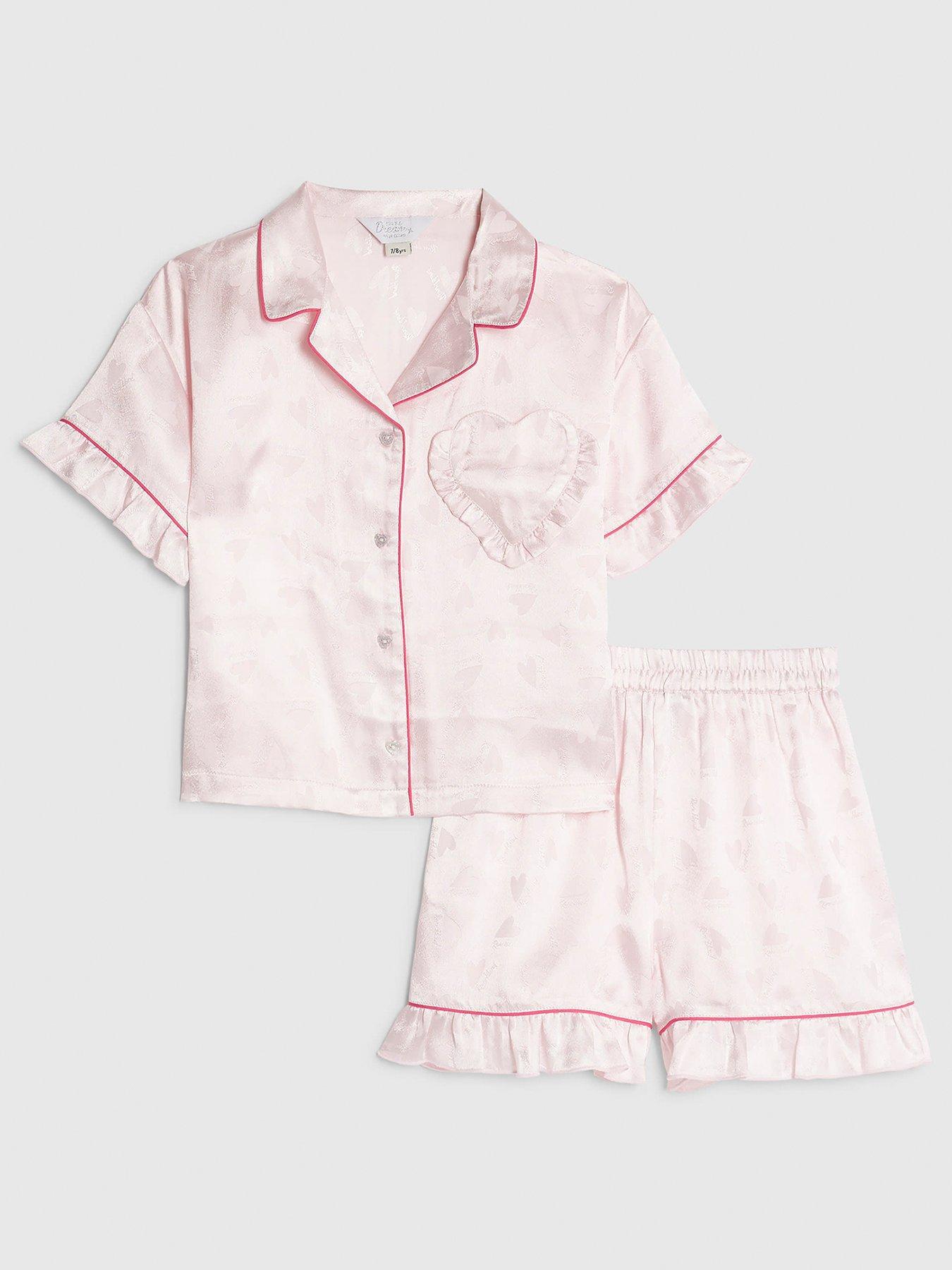 river-island-older-girls-satin-pyjama-short-set-pink