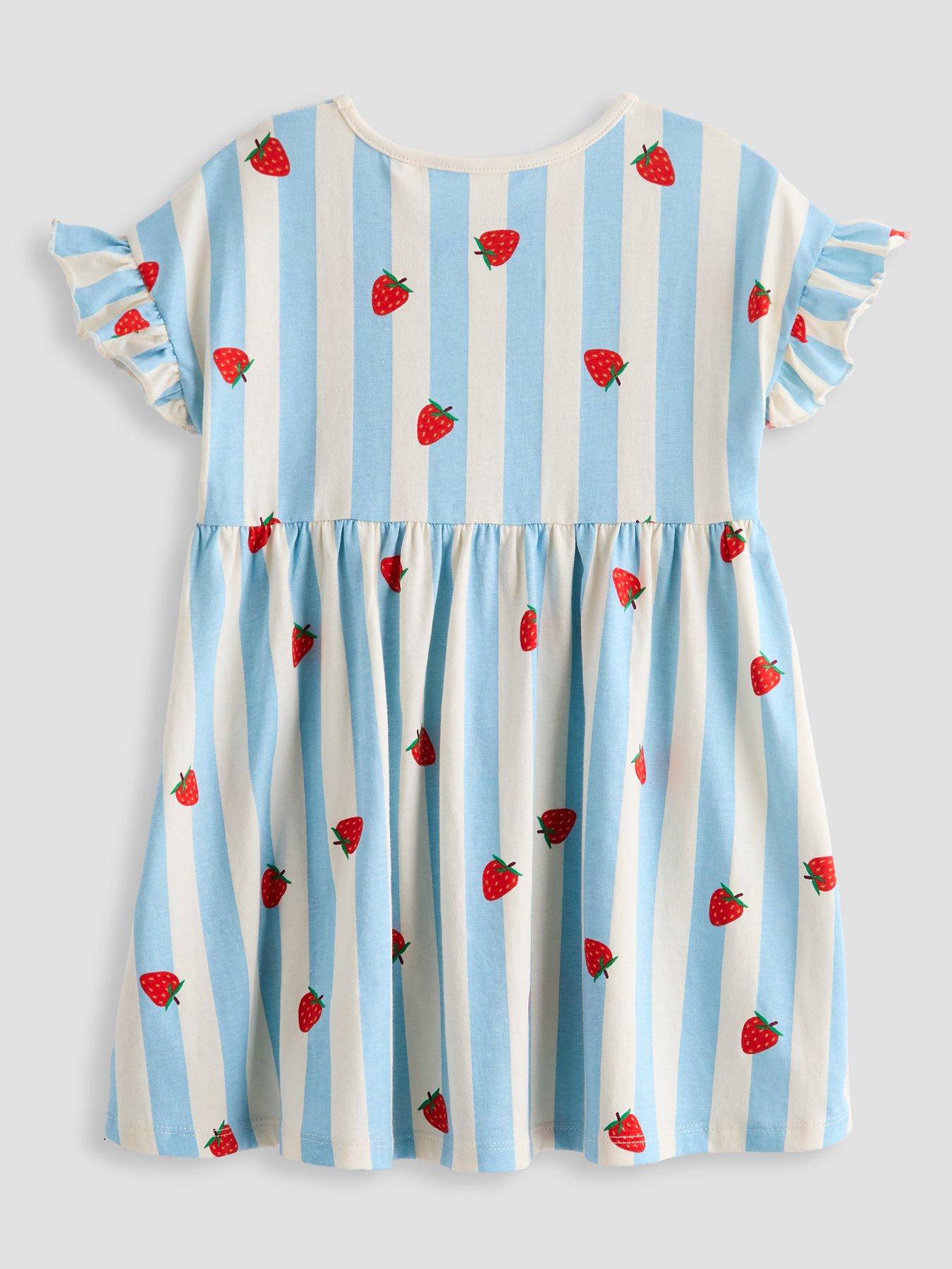 Image 3 of 6 of The Very Collection Girls 2 Pack Jersey Dresses - Stripe/green