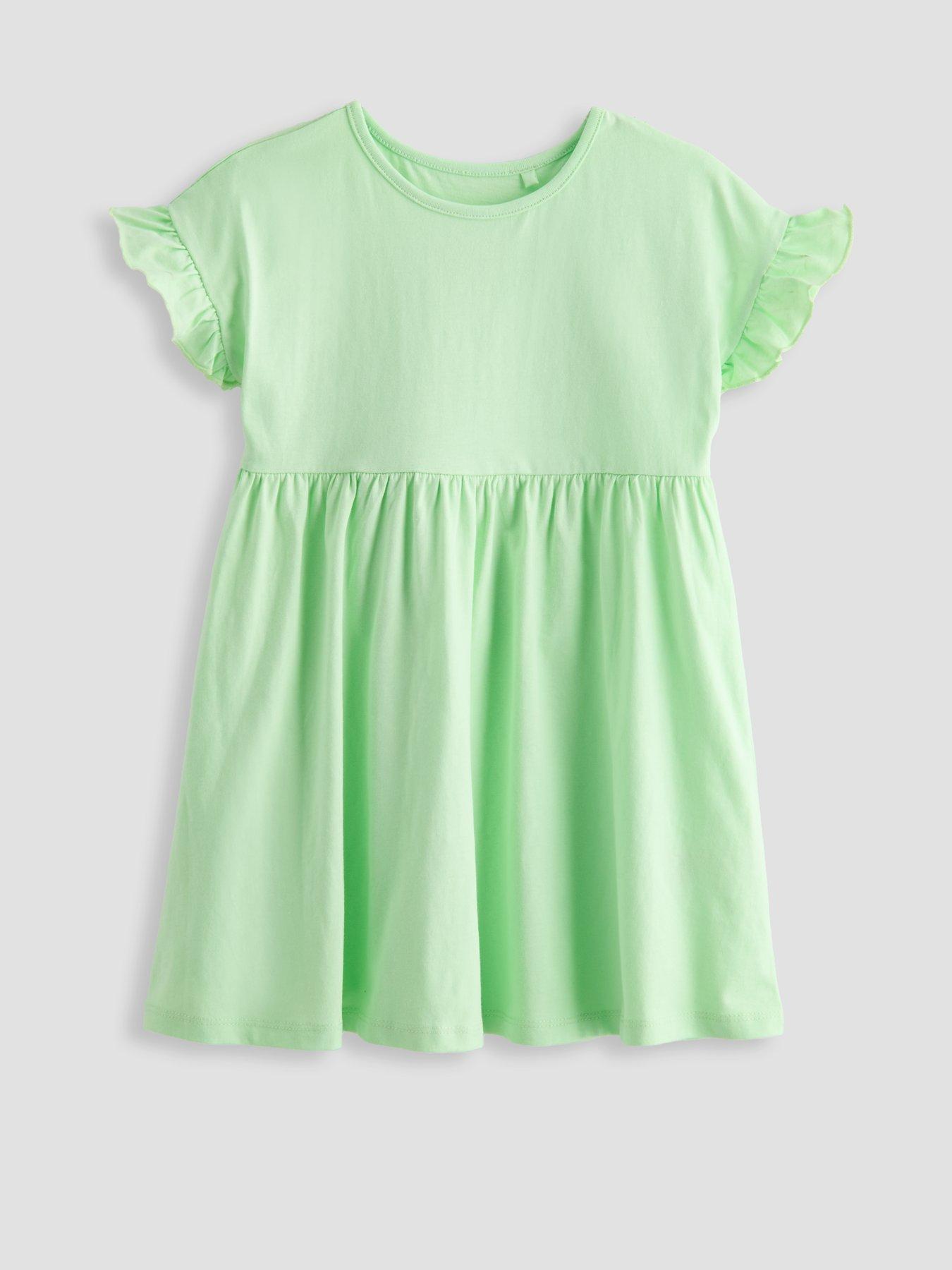 Image 6 of 6 of The Very Collection Girls 2 Pack Jersey Dresses - Stripe/green