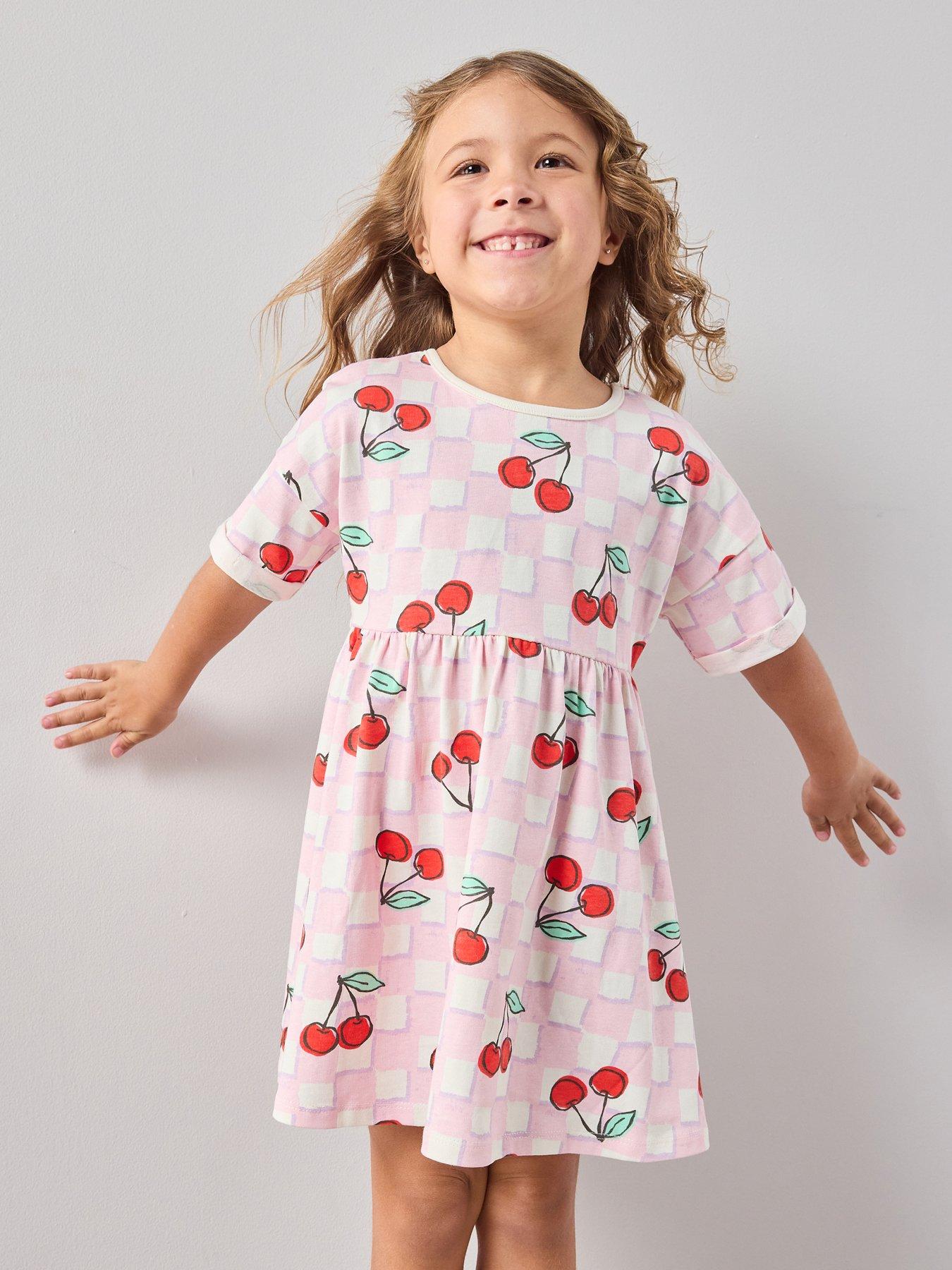 The Very Collection Girls Strawberry Print Jersey Dress