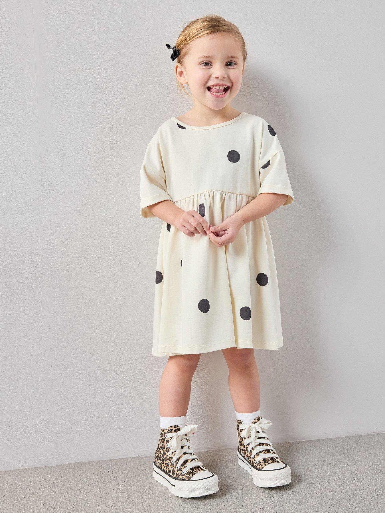 The Very Collection Girls Polka Dot Jersey Dress