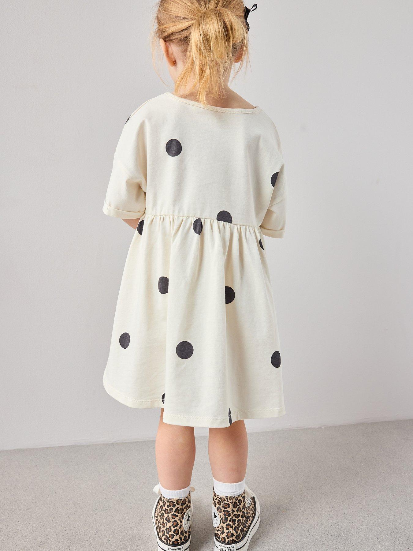 Image 2 of 5 of The Very Collection Girls Polka Dot Jersey Dress
