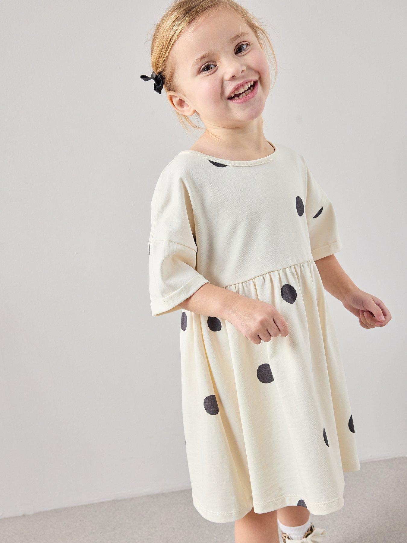 Image 3 of 5 of The Very Collection Girls Polka Dot Jersey Dress
