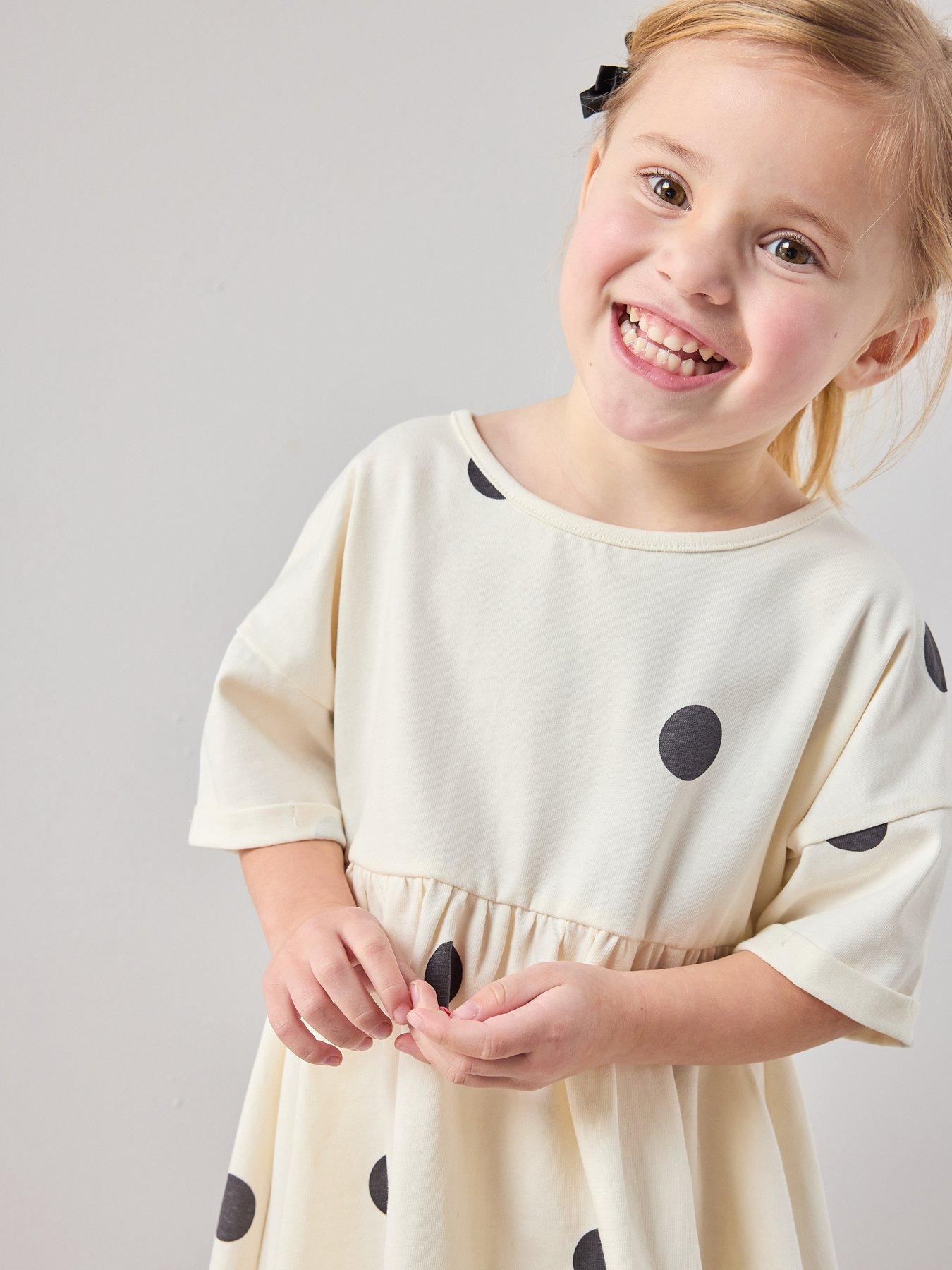 Image 4 of 5 of The Very Collection Girls Polka Dot Jersey Dress