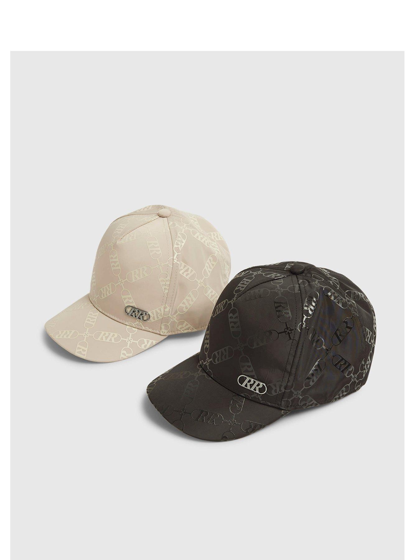 Image 1 of 4 of River Island Mini Boys Monogram Cap - Black