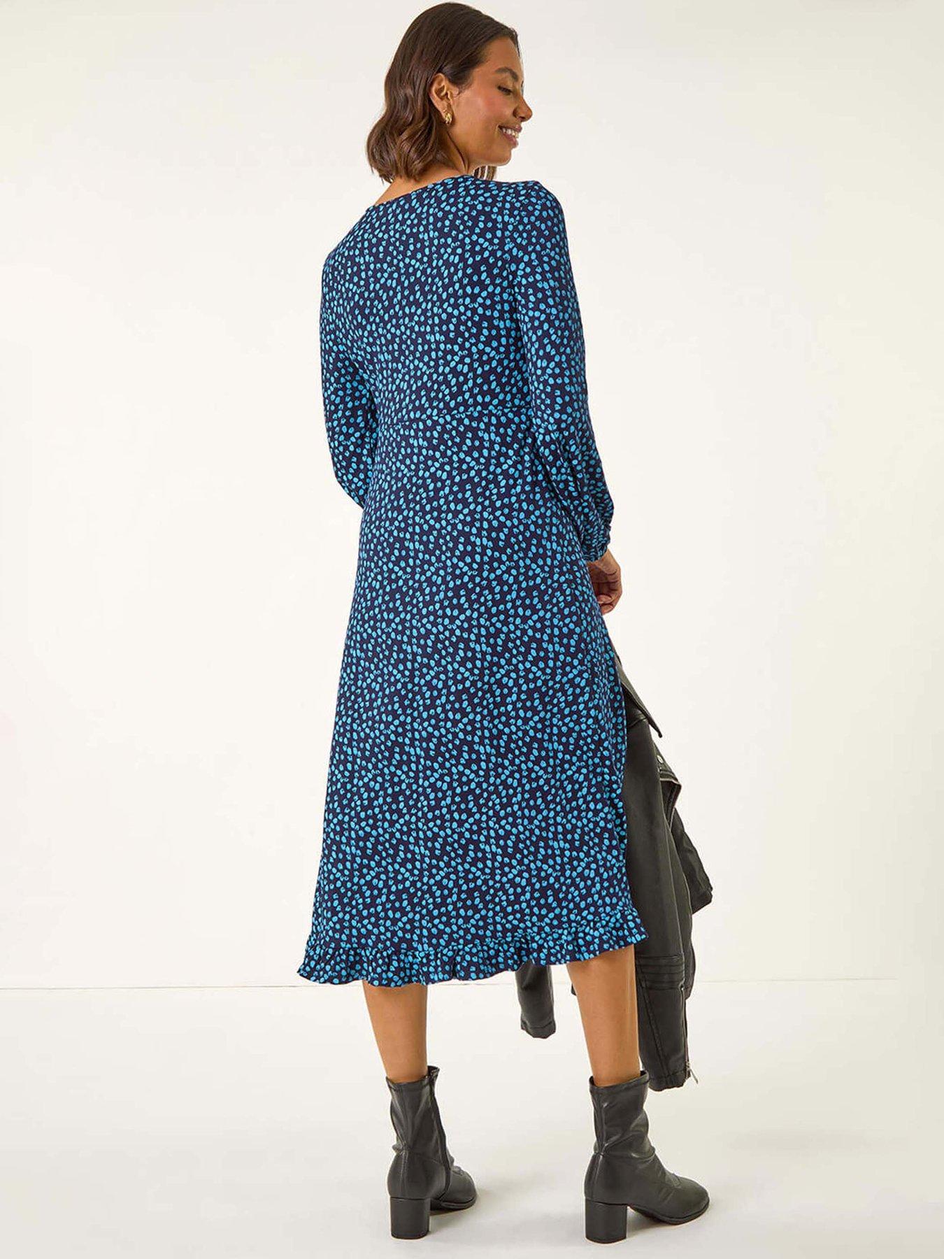 roman-spot-print-keyhole-midi-dress-bluestillFront