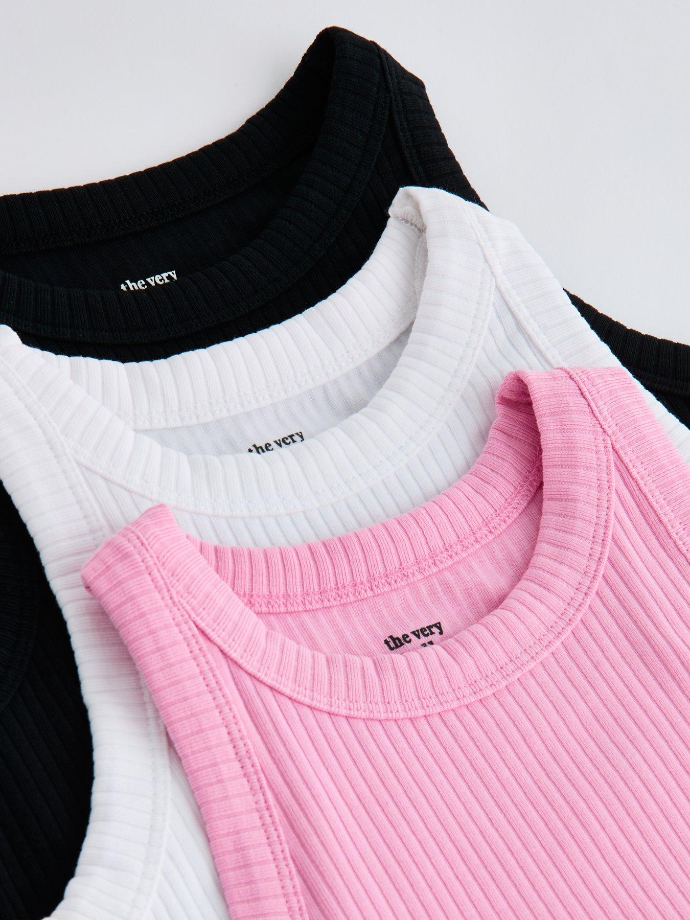 Image 4 of 6 of The Very Collection Girls 3 Pack Vests - Multi