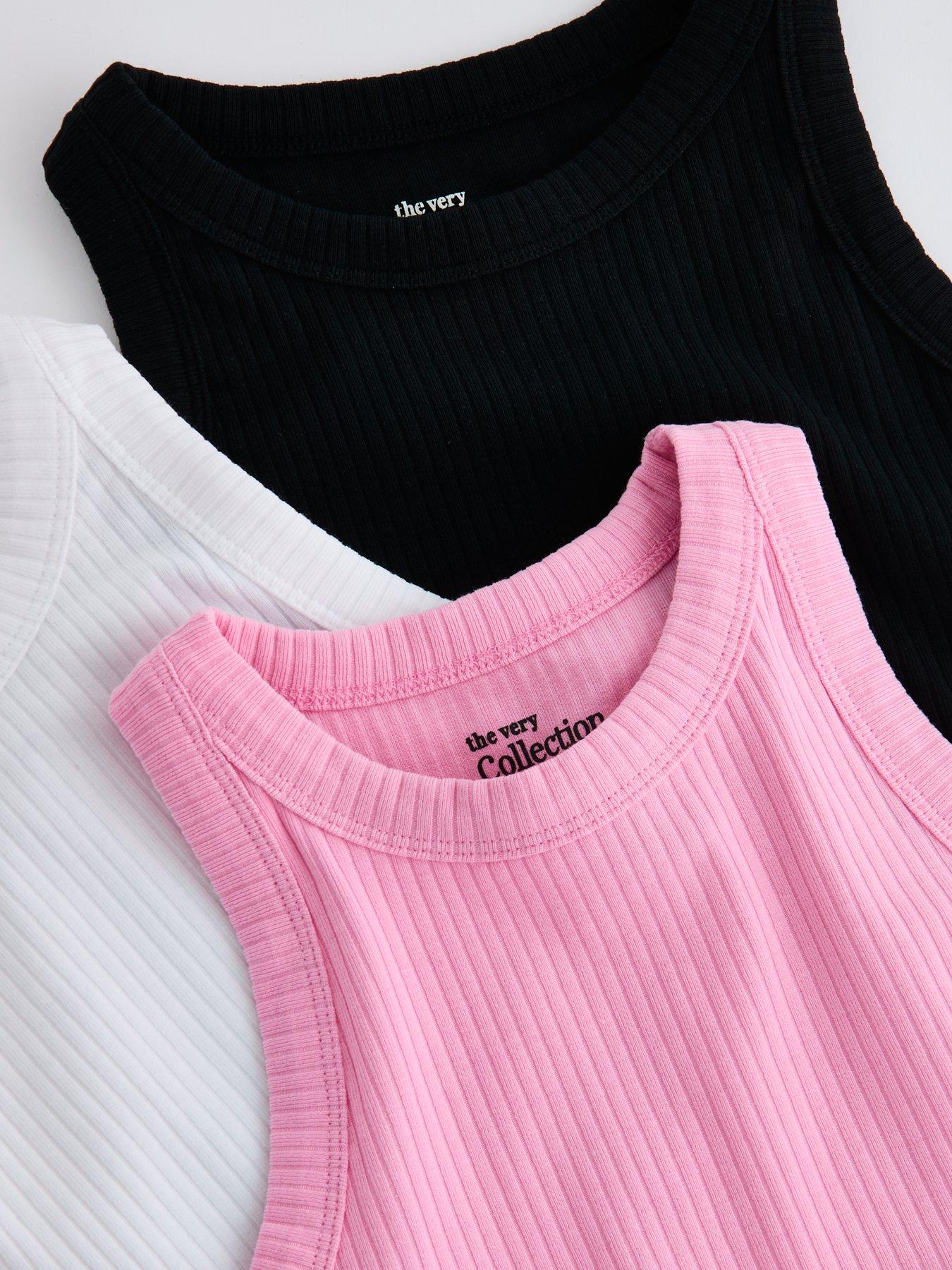 Image 5 of 6 of The Very Collection Girls 3 Pack Vests - Multi