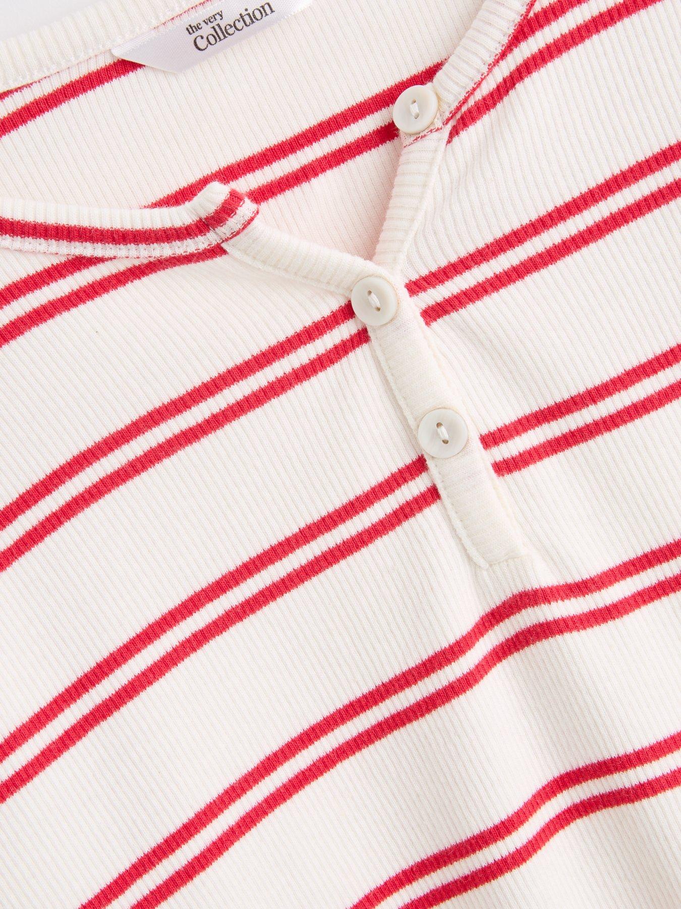 Image 4 of 5 of The Very Collection Girls Rib 2 Pack Long Sleeve Half Button Up Tops