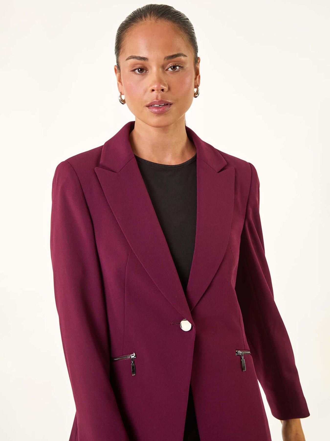 roman-petite-zip-pocket-stretch-blazer-plumoutfit