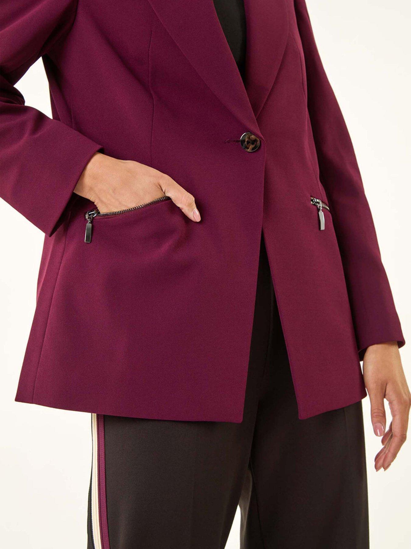 roman-petite-zip-pocket-stretch-blazer-plumdetail