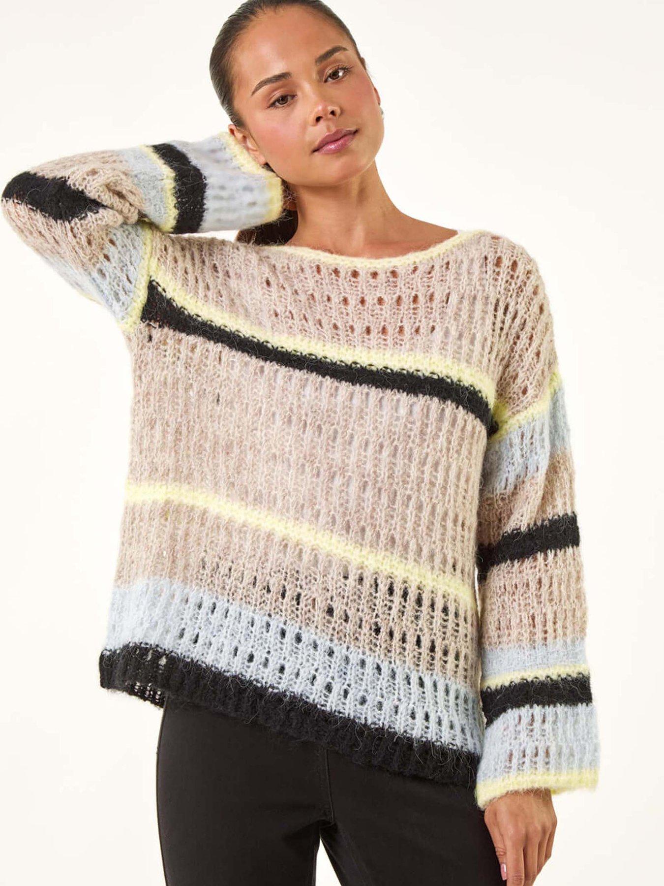 roman-petite-stripe-open-knitted-jumper-stone