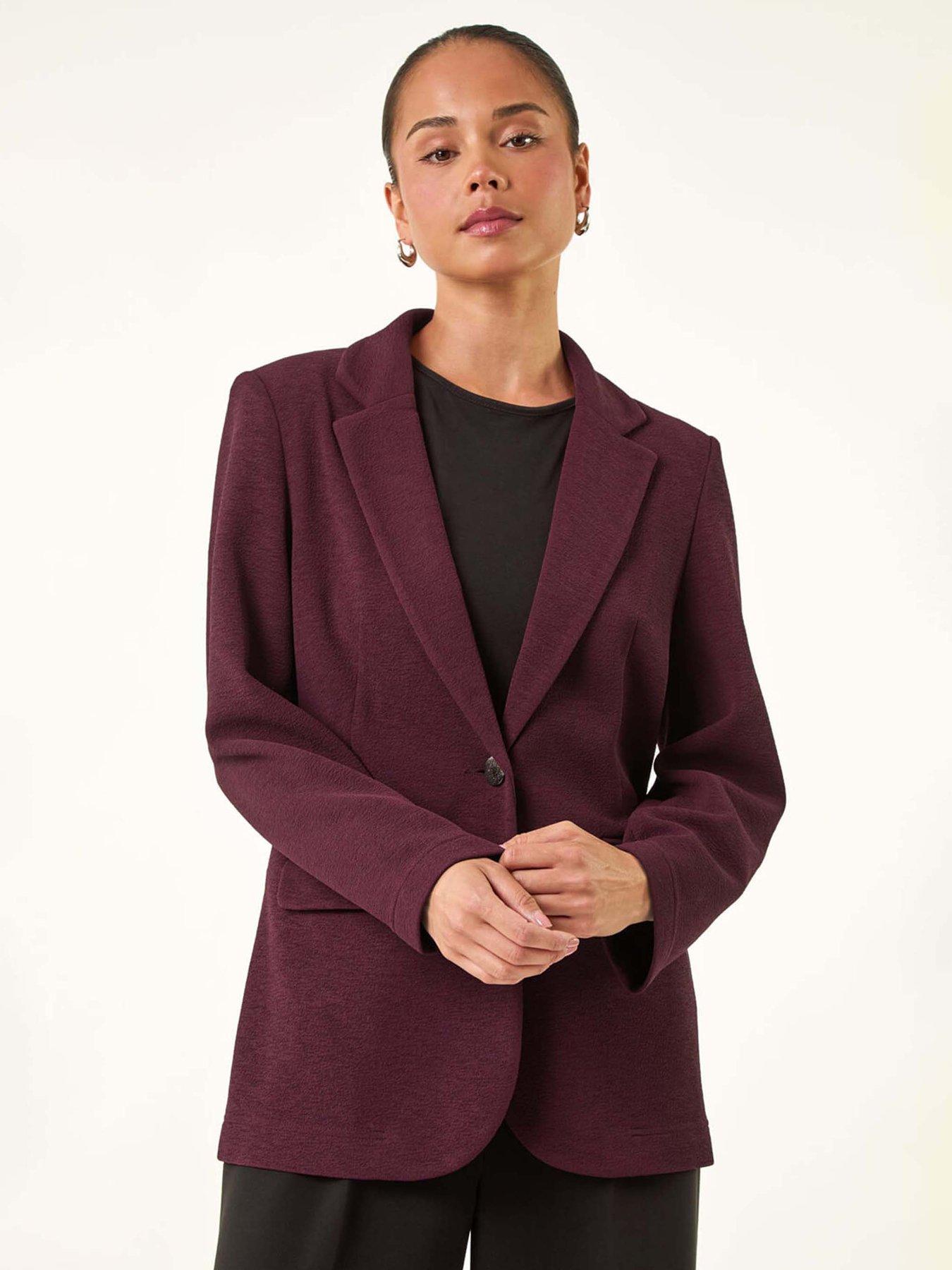 roman-petite-textured-buttoned-blazer-plumfront