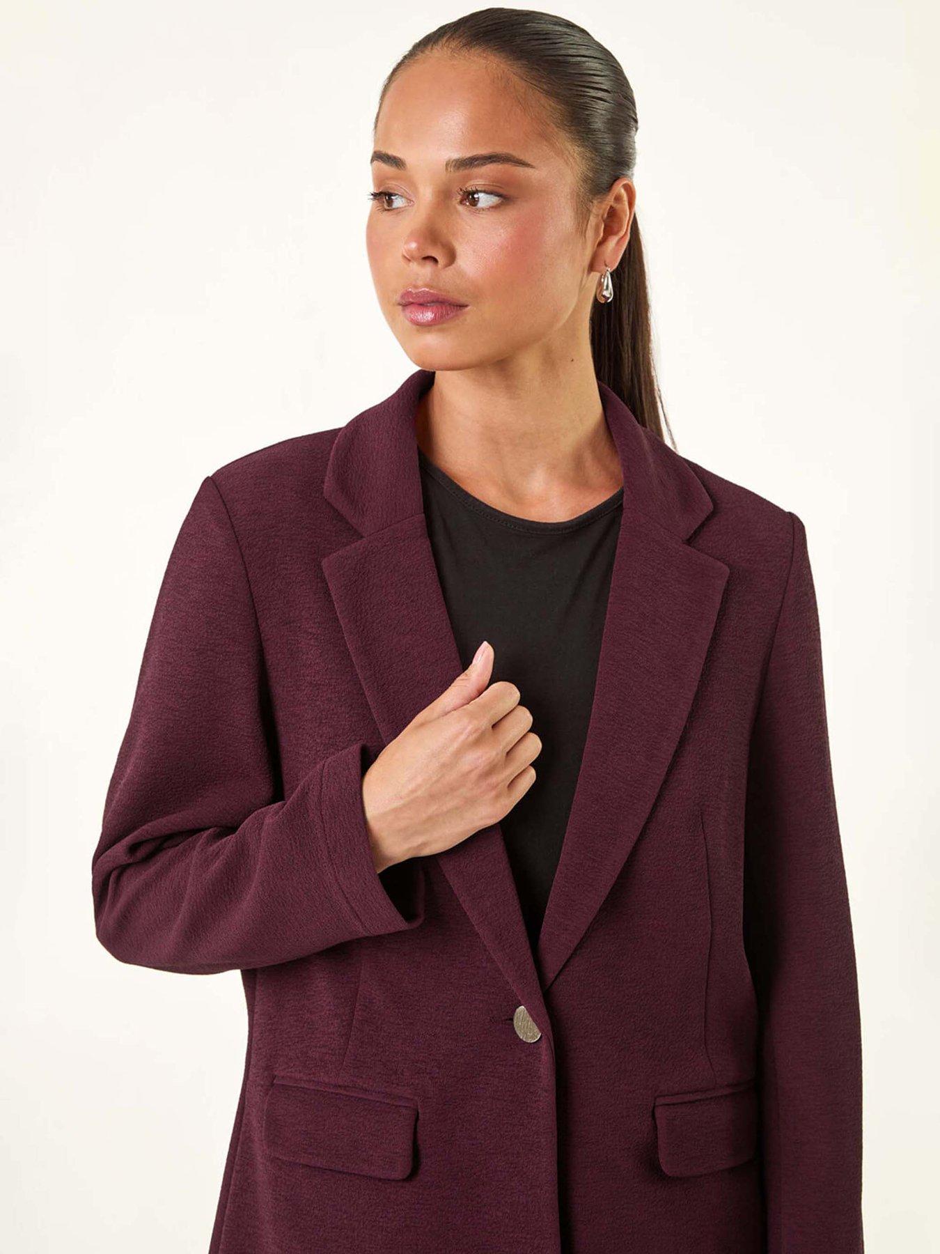 roman-petite-textured-buttoned-blazer-plumoutfit