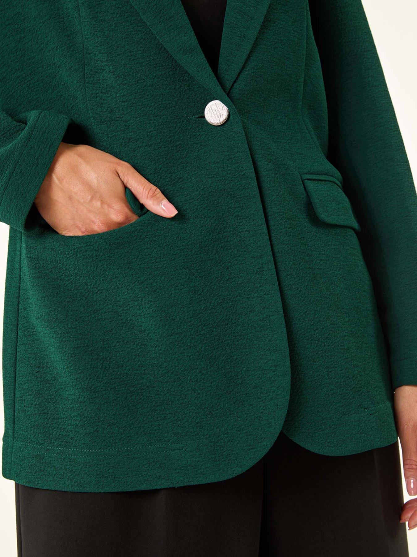 roman-petite-textured-buttoned-blazer-tealdetail