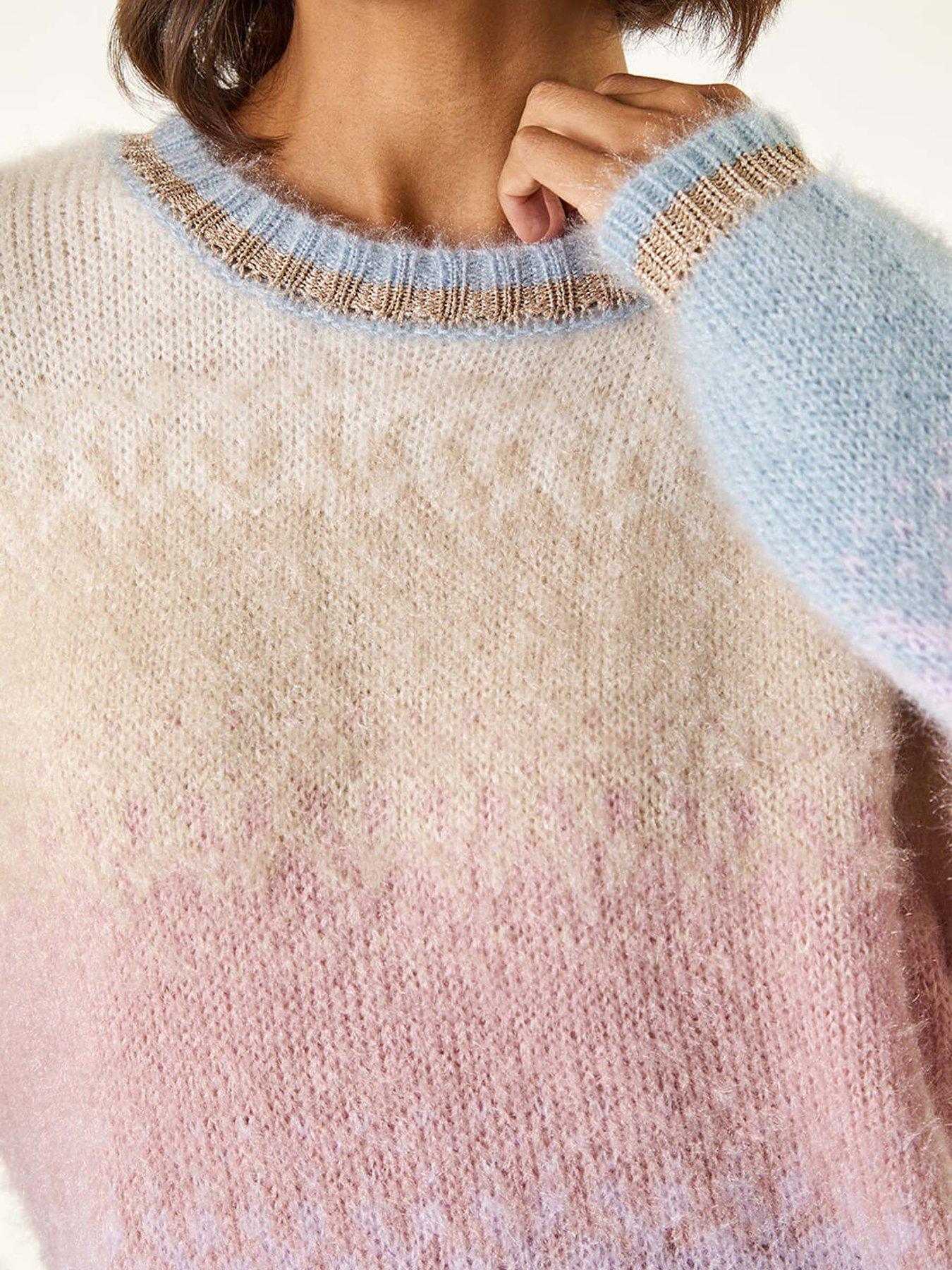 Image 5 of 5 of Roman Ombre Tinsel Knit Jumper - Neutral