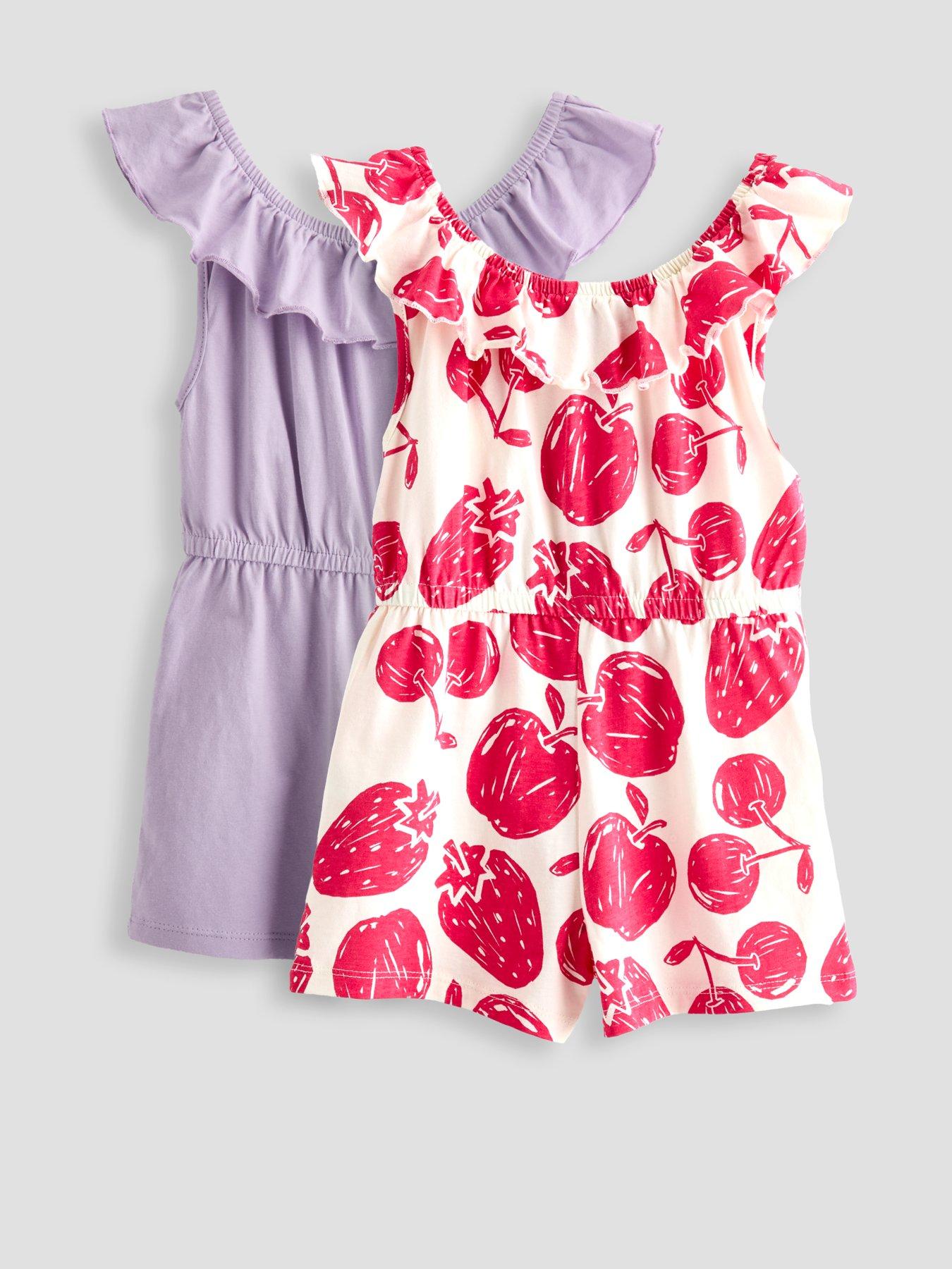 The Very Collection Girls 2 Pk Jersey Playsuit