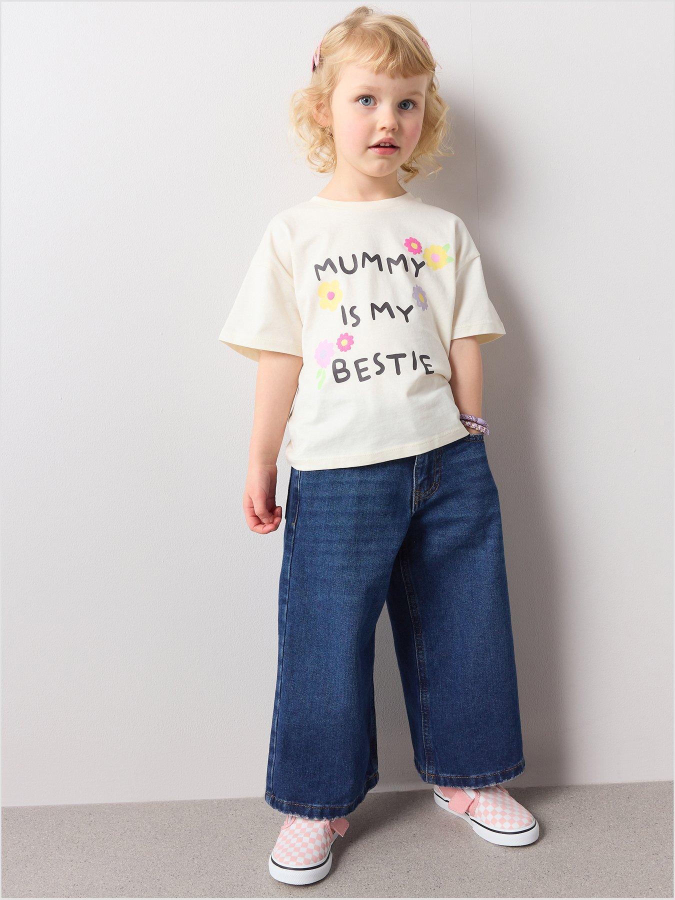 The Very Collection Girls Mummy Is My Bestie Slogan T-Shirt - Print