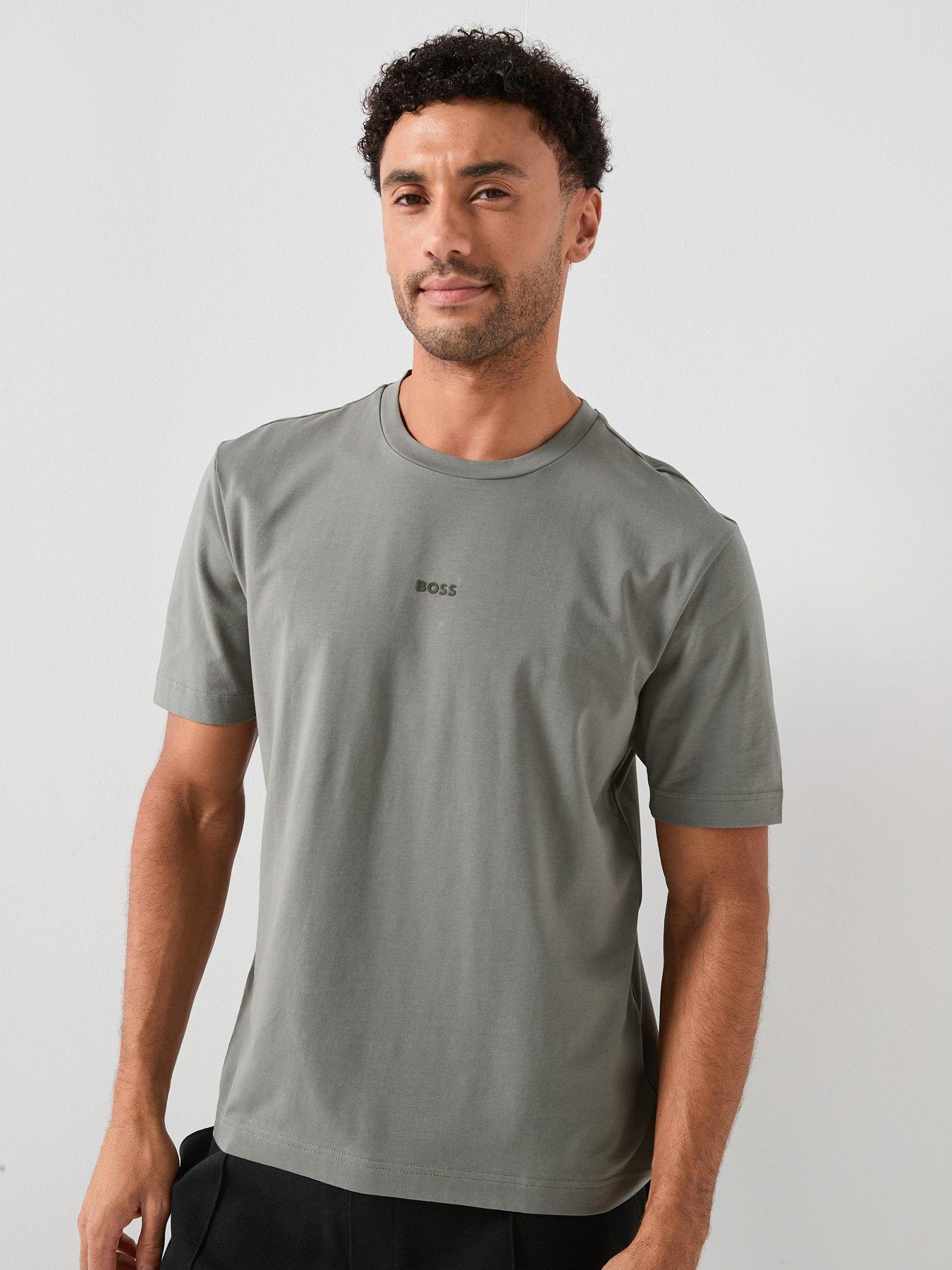 BOSS TChup  Stretch Cotton Short Sleeve T-Shirt - Grey