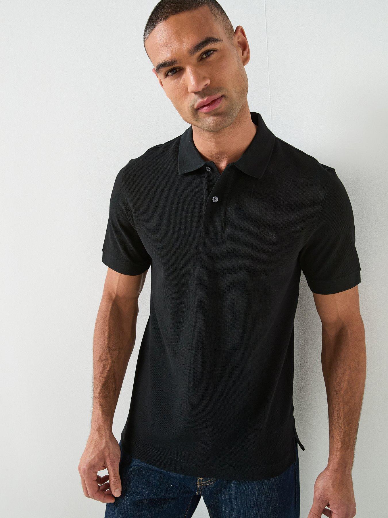 BOSS Pallas Short Sleeve Polo Shirt - Black