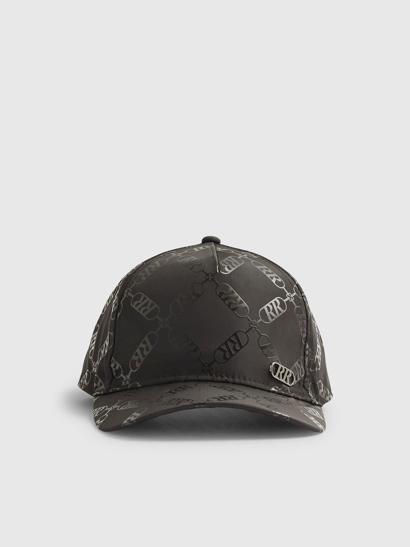 Image 2 of 4 of River Island Older Boys Monogram Cap - Black