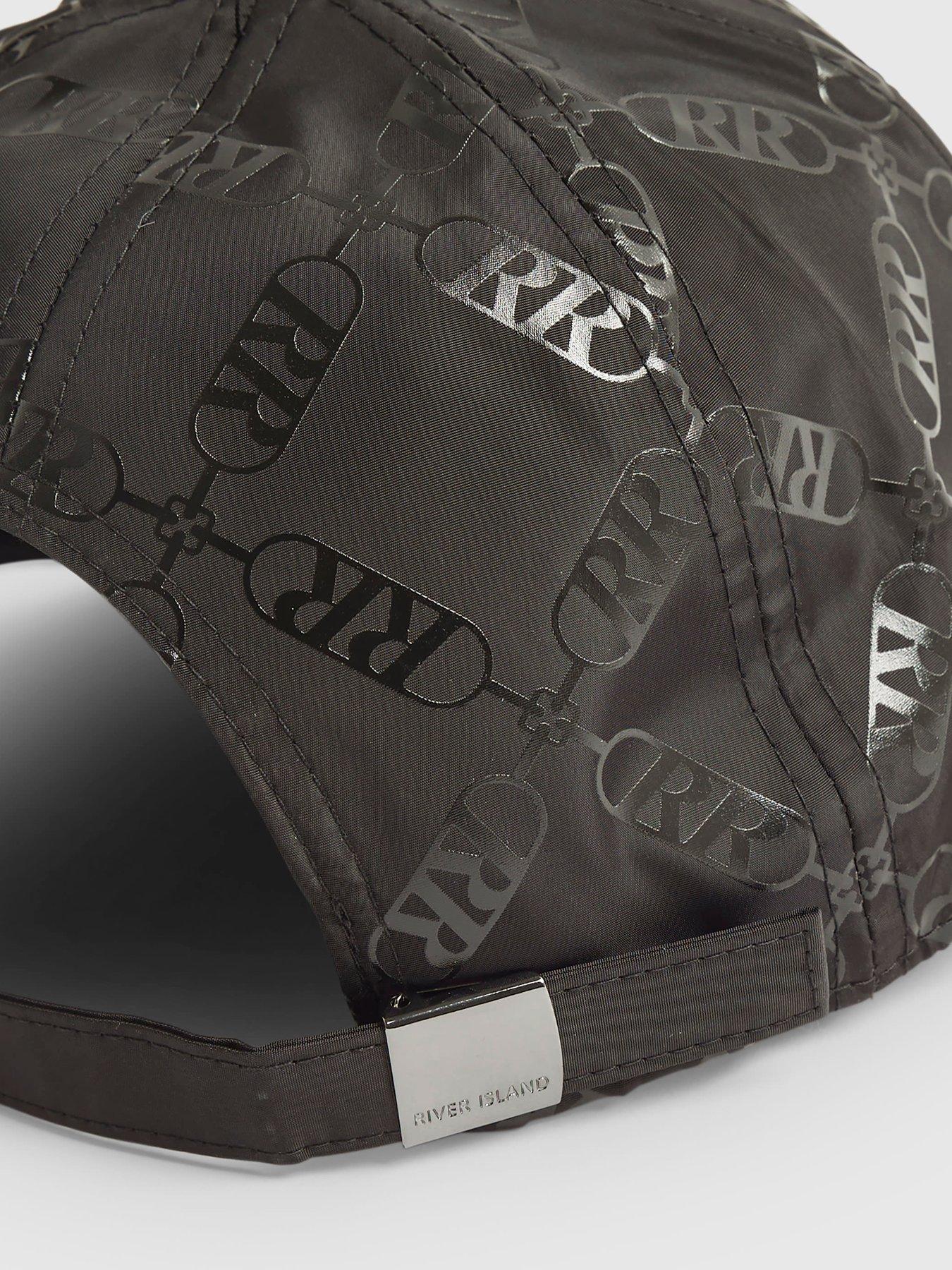 Image 3 of 4 of River Island Older Boys Monogram Cap - Black