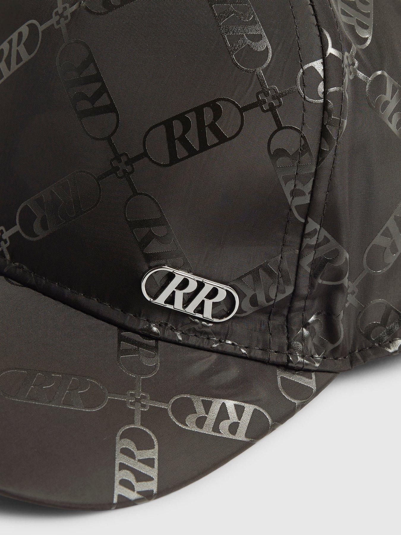 Image 4 of 4 of River Island Older Boys Monogram Cap - Black