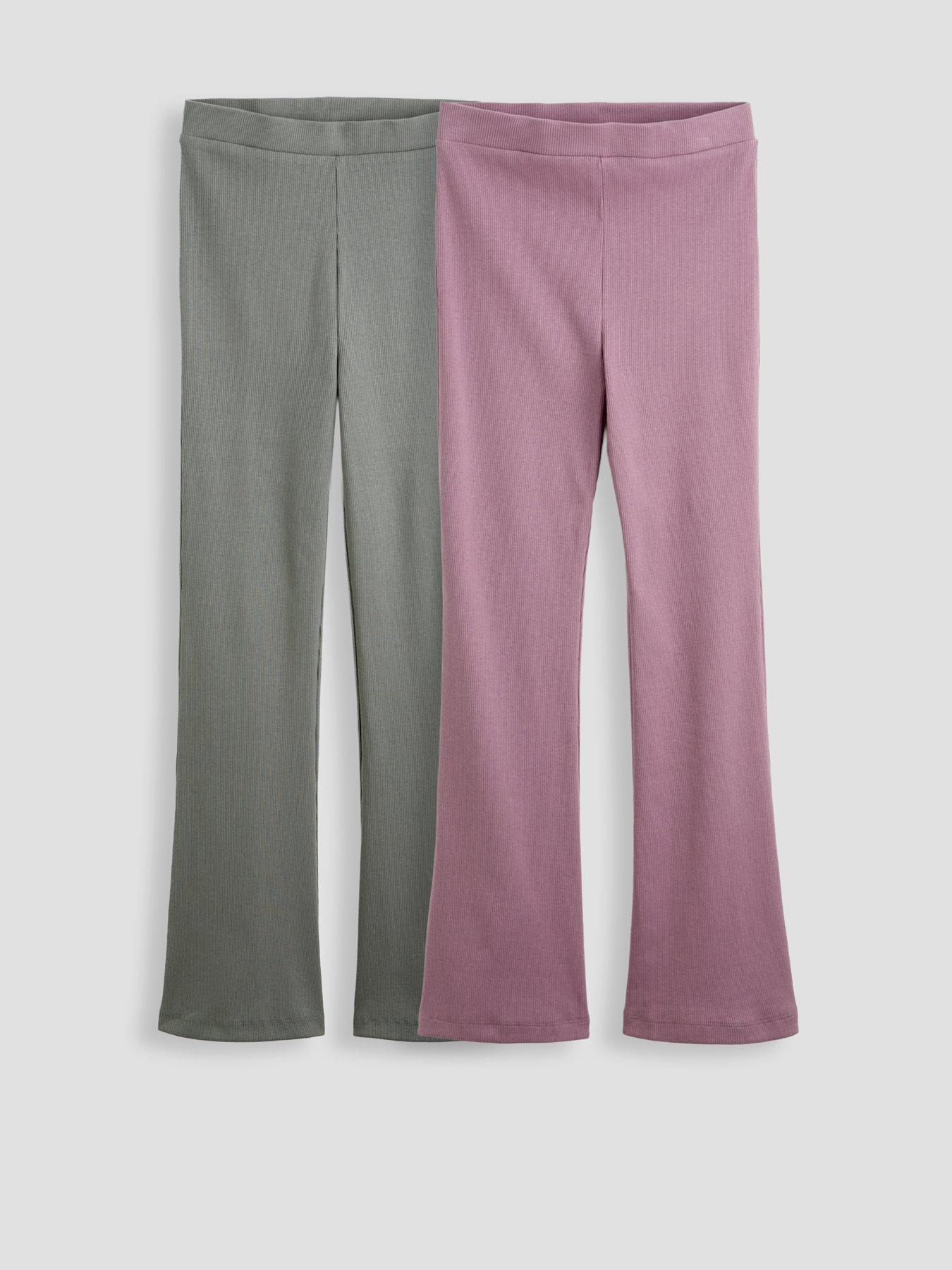 The Very Collection Girls Rib 2 Pack Leggings - Multi